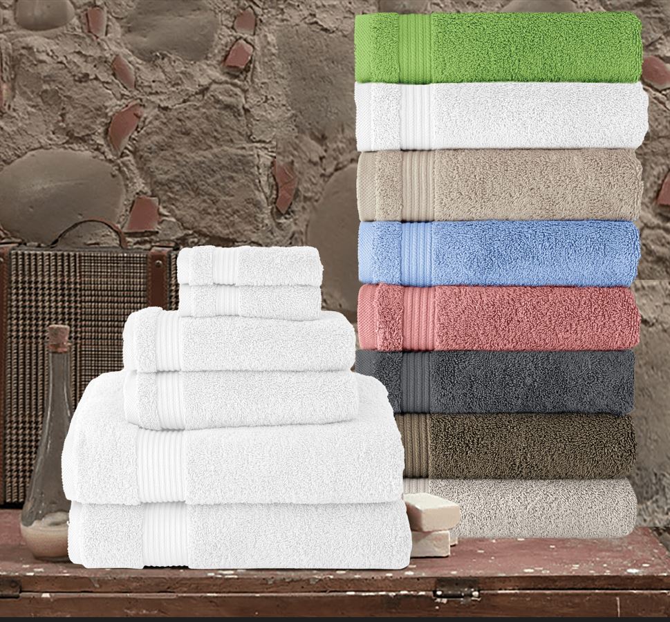Amadeus Premium 6 Pc Towel Set Everyday Use - Made in Turkey - Classic Turkish Towels