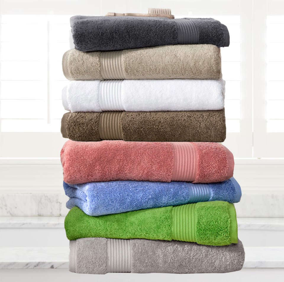Amadeus Luxury Turkish Cotton Plush Hand Towels - 6 Pieces - Classic Turkish Towels