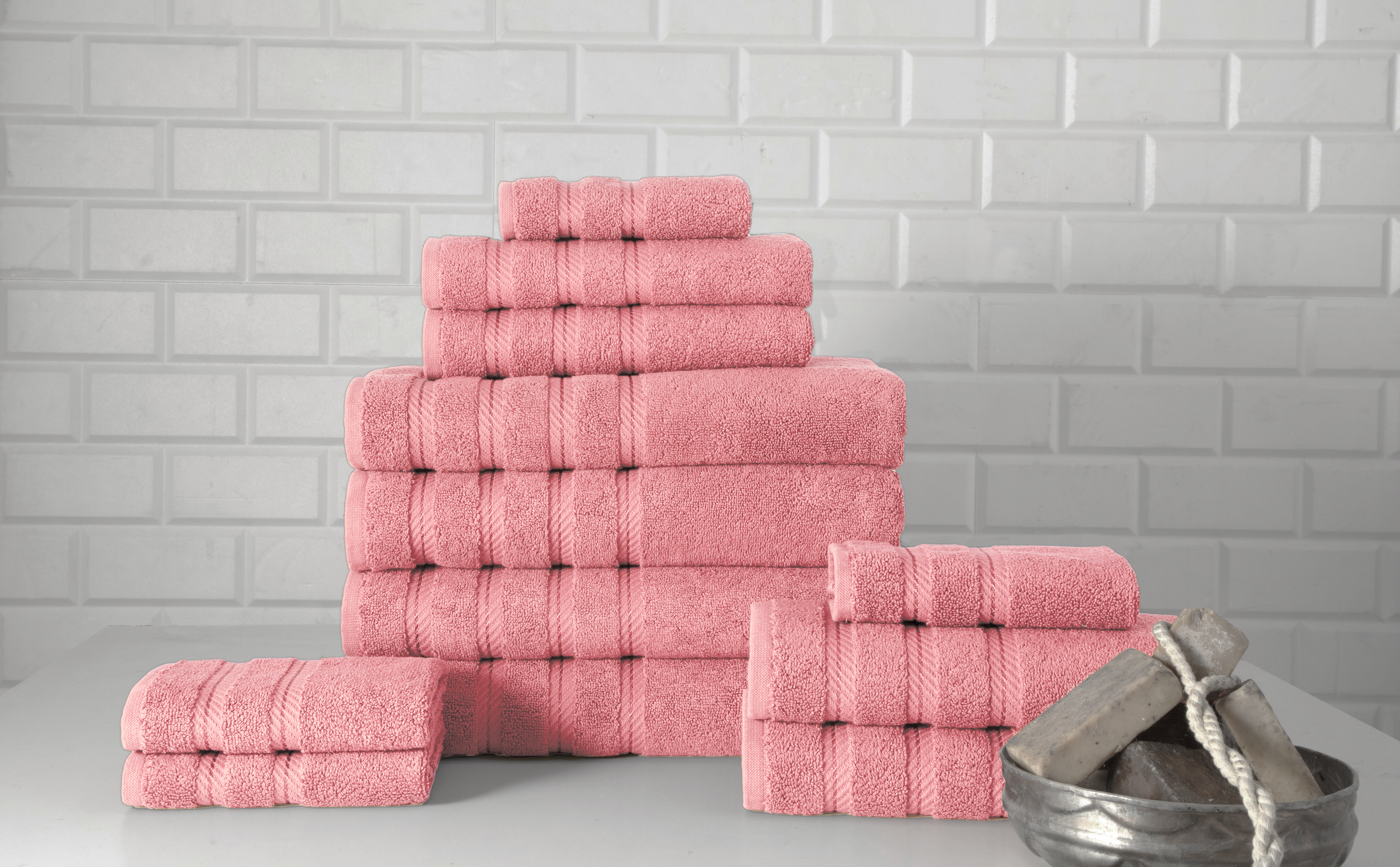 Antalya Turkish Cotton Towel Set of 12 - Classic Turkish Towels