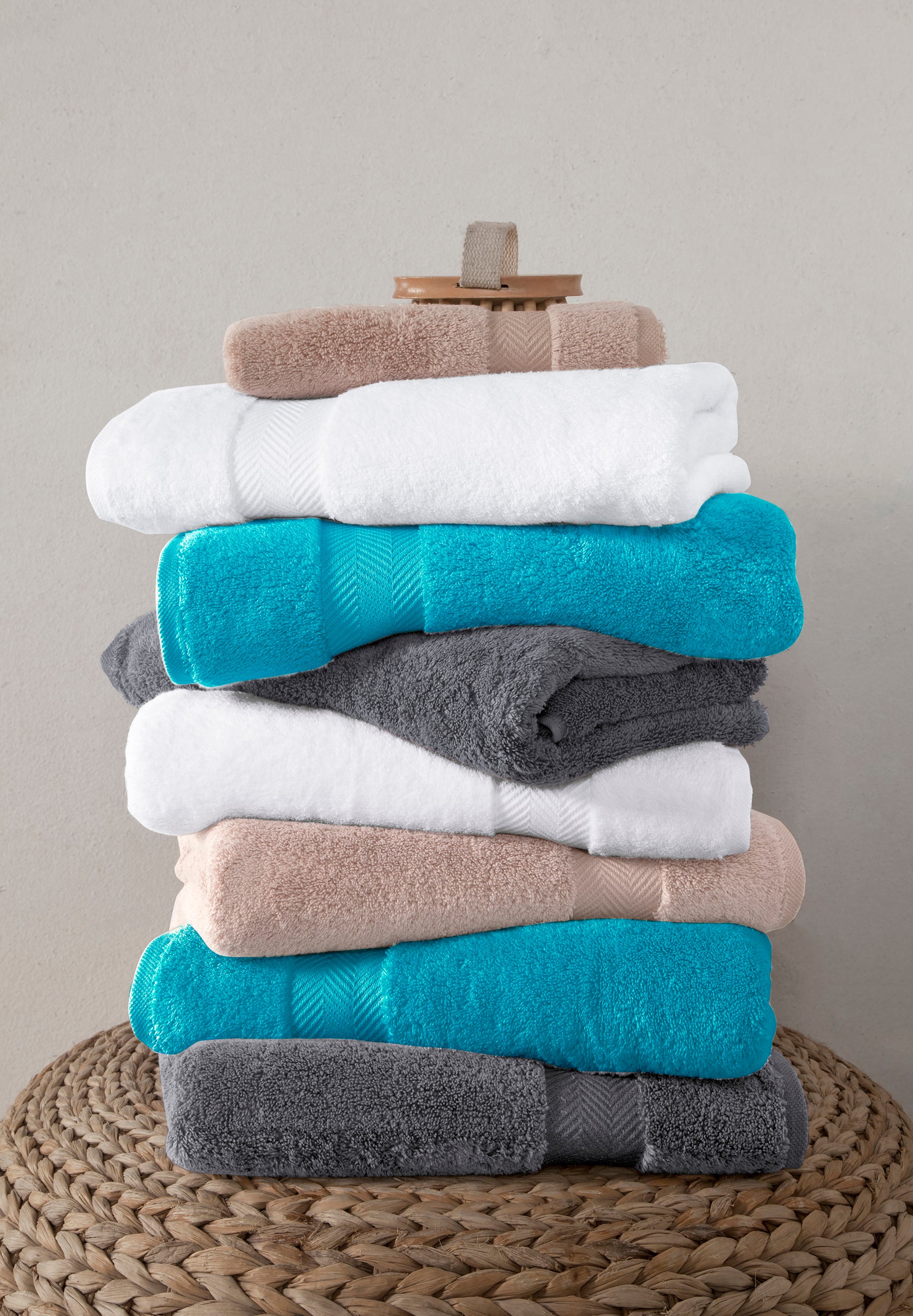 Becci Turkish Cotton Luxury Everyday Towel Set of 6 - Classic Turkish Towels