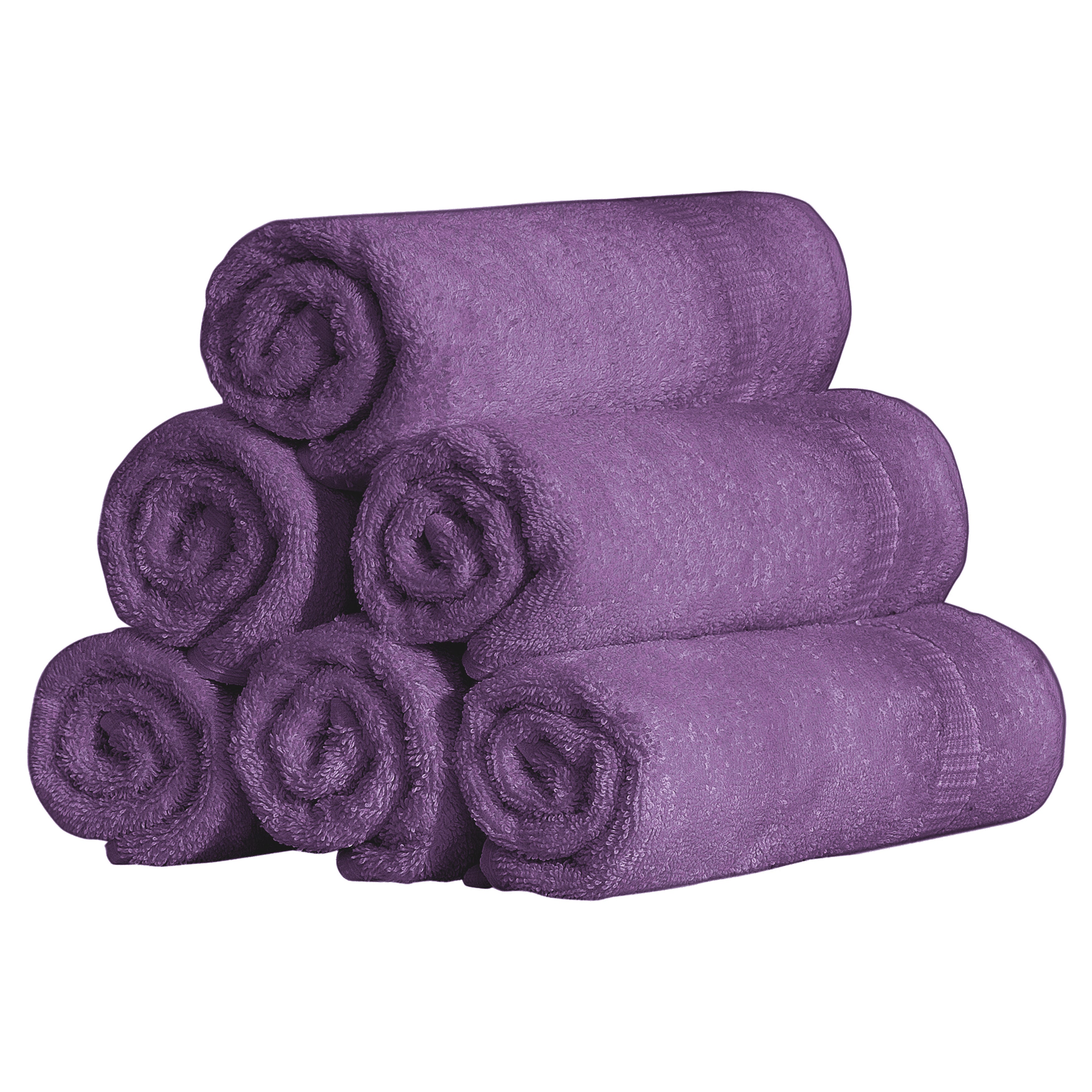 SALBAKOS - 100% Turkish Cotton Hand Towels Set 6 Pieces 16"x30" | Quick Dry, Absorbent & Soft Towels for Hotel & Spa