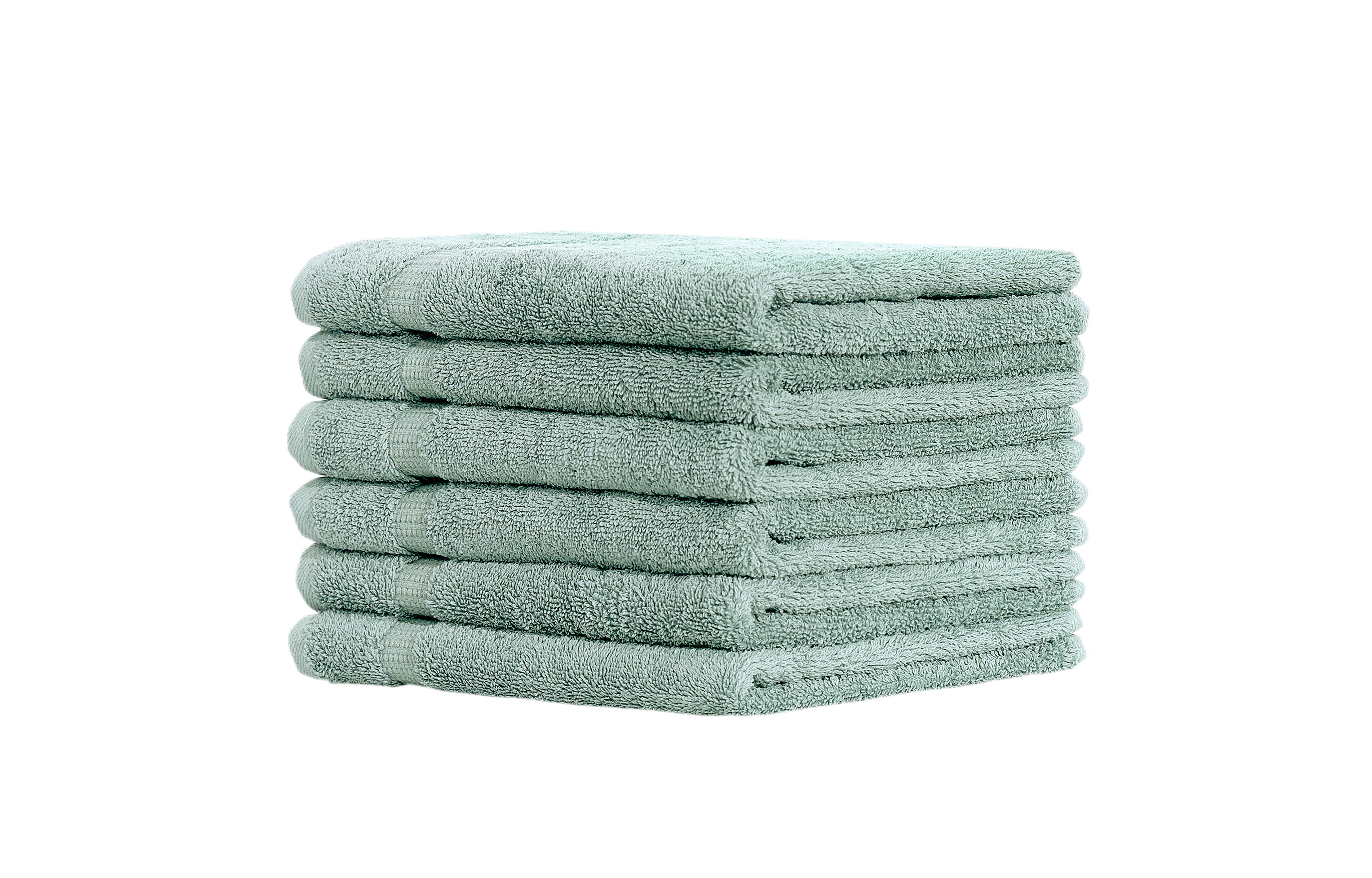 SALBAKOS - 100% Turkish Cotton Hand Towels Set 6 Pieces 16"x30" | Quick Dry, Absorbent & Soft Towels for Hotel & Spa