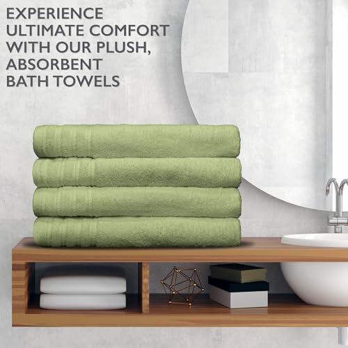 Nine West 4 Piece Premium Bath Towels Set - 100% Cotton Terry Cloth, Absorbent & Soft, Machine Washable & Quick Dry - 27"x54" Set of 4