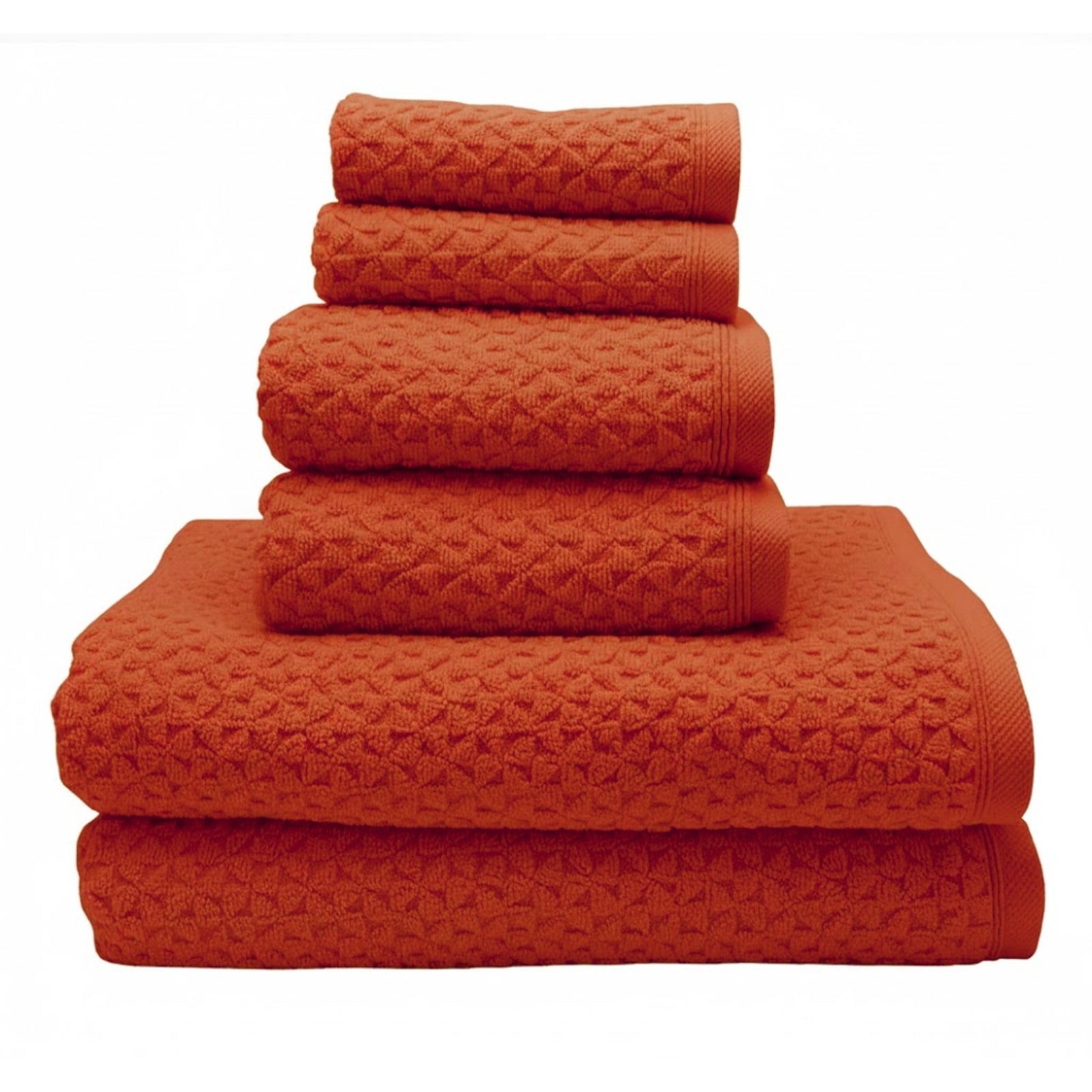 Luxury 6-Piece Jacquard Turkish Cotton Towels – Bath, Hand, Washcloth Towels