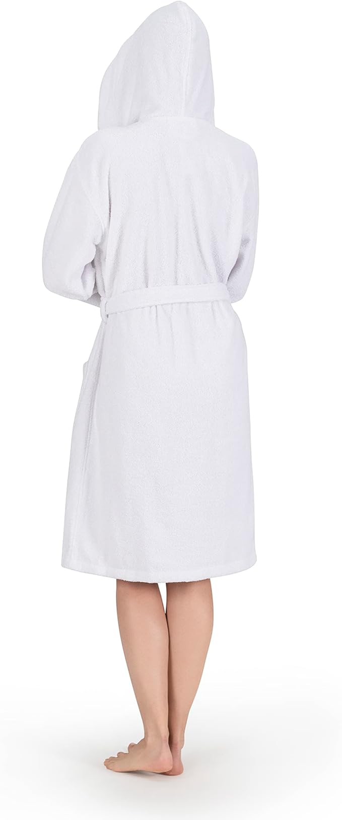 NINE WEST Unisex Bathrobe, 100% Turkish Cotton Hooded Terry Robe, High Absorbent & Quick Dry