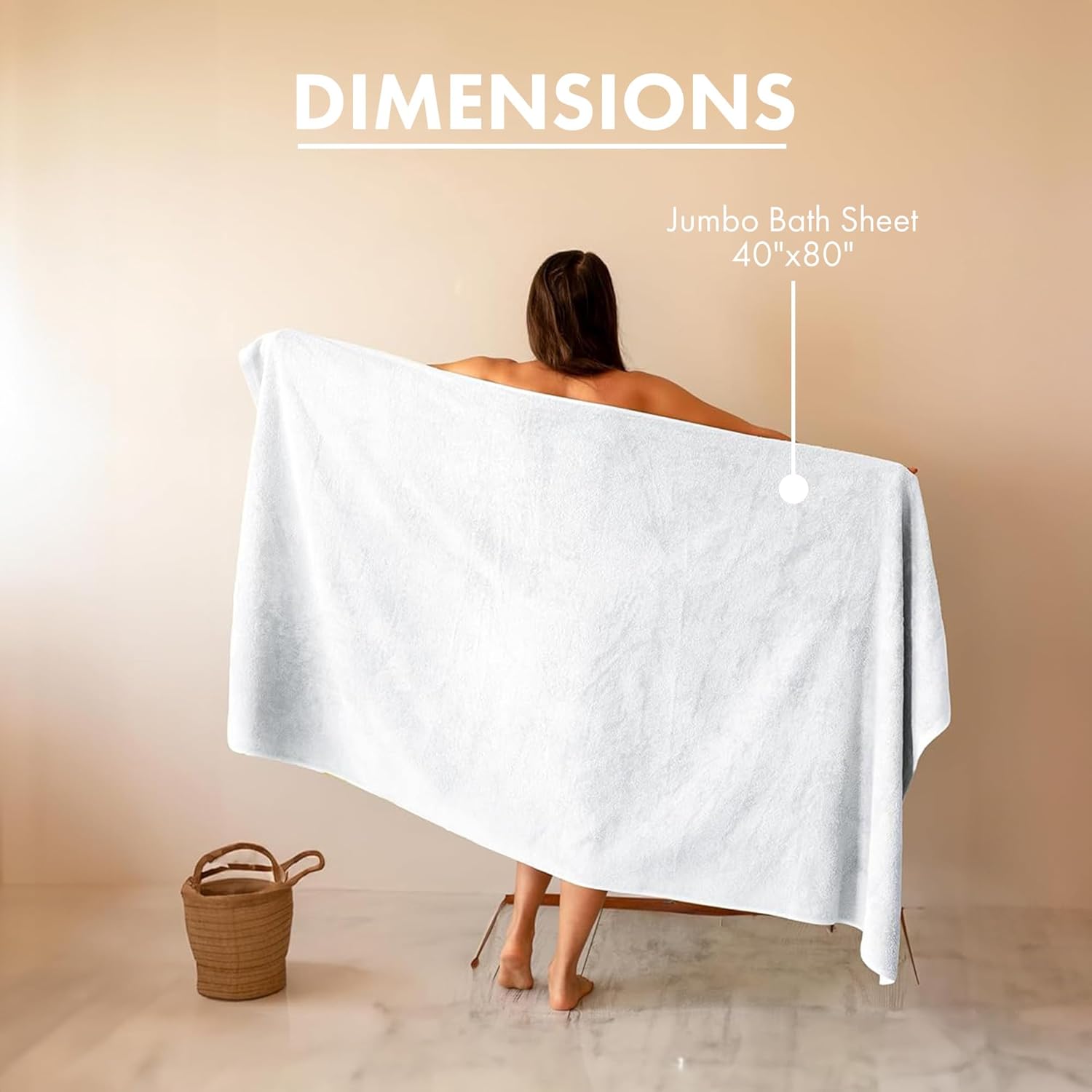 Premium Turkish Cotton Jumbo Bath Sheet Towel 40X80" - Classic Turkish Towels