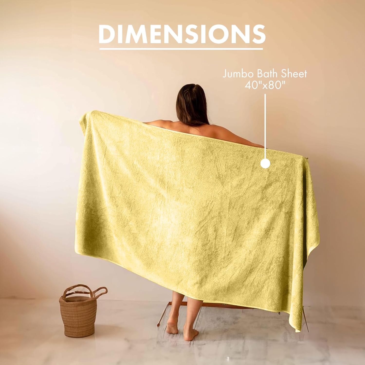 Premium Turkish Cotton Jumbo Bath Sheet Towel 40X80" - Classic Turkish Towels