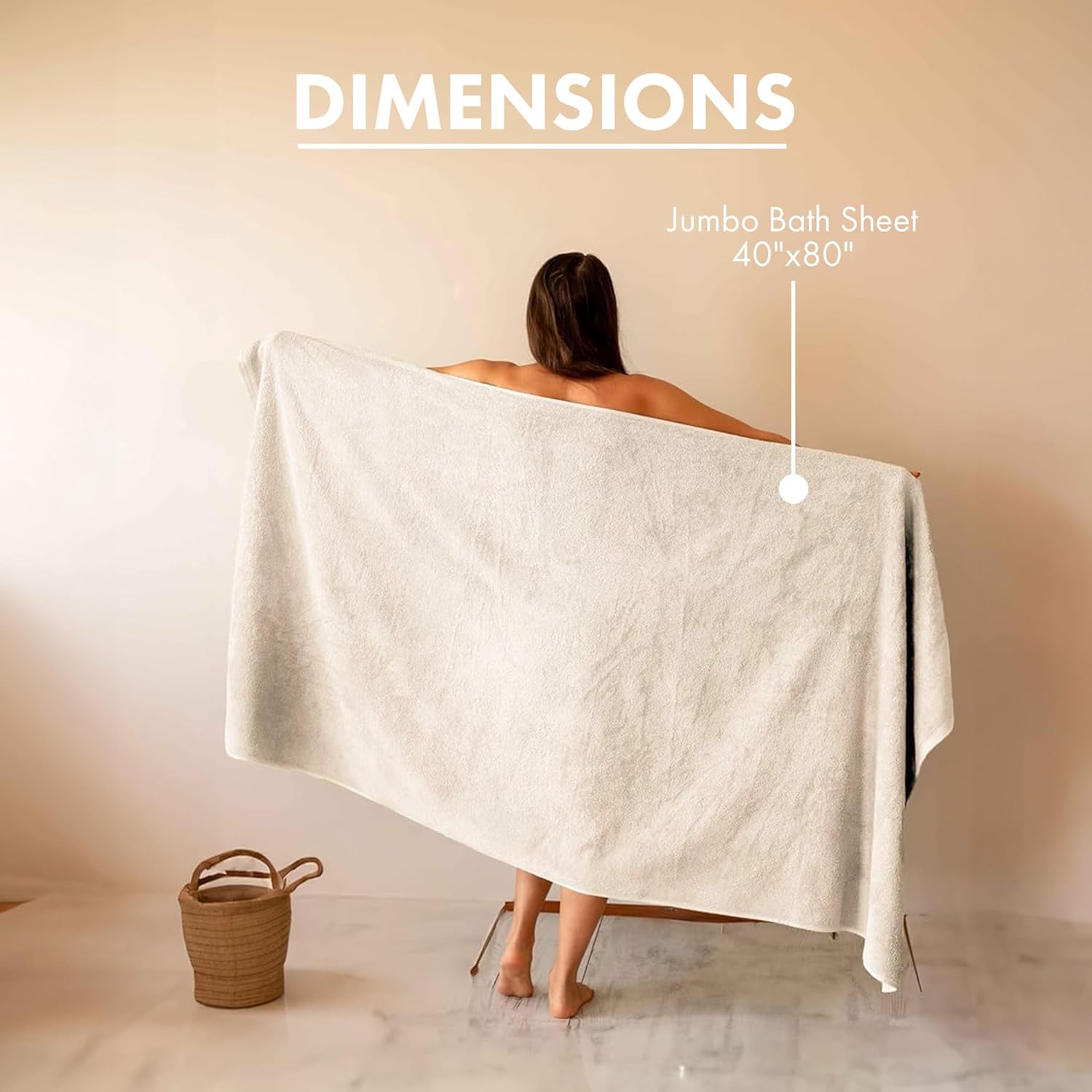Premium Turkish Cotton Jumbo Bath Sheet Towel 40X80" - Classic Turkish Towels