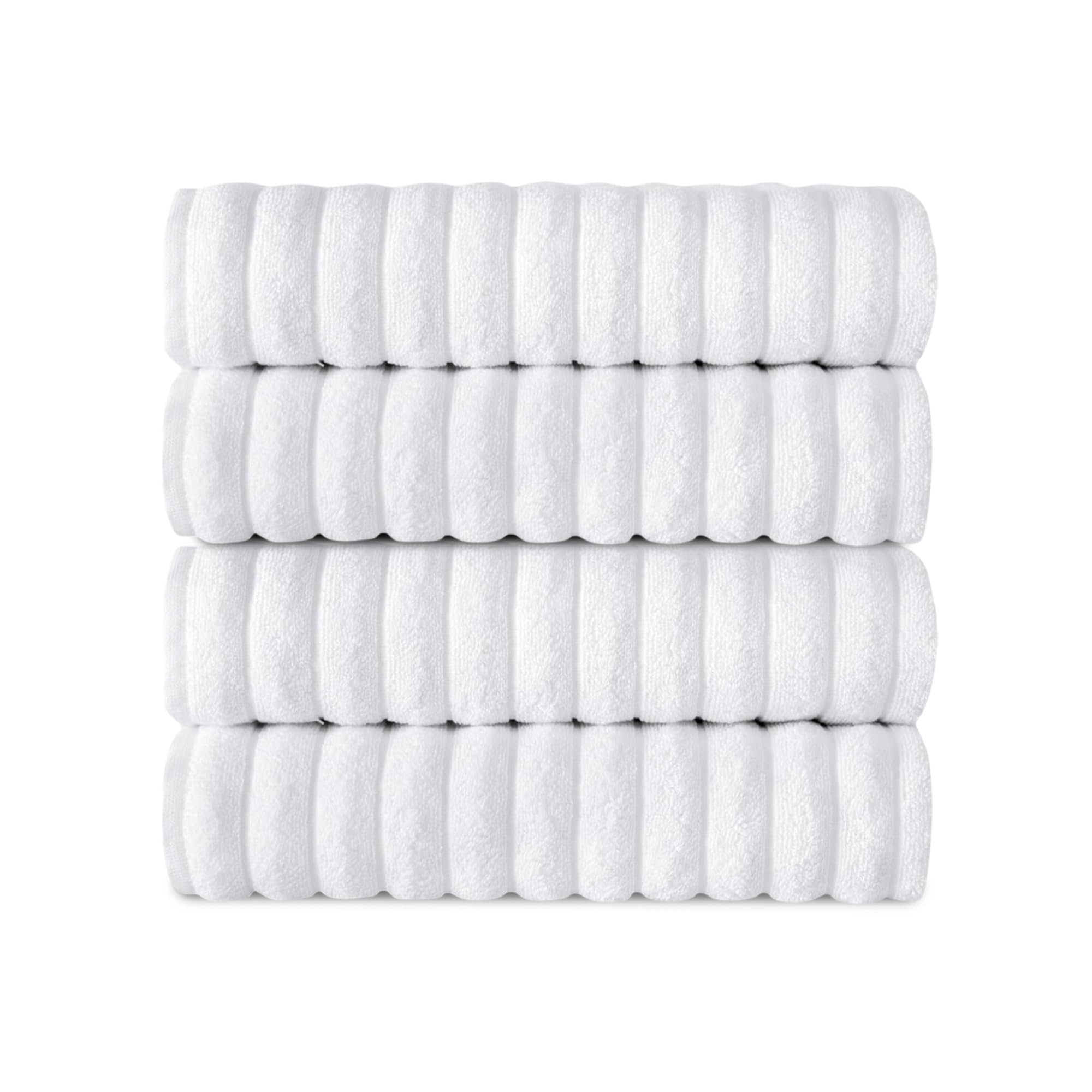 Brampton Premium 4 Piece Turkish Cotton Bath Towels 27"x54" | Ultra-Soft, Absorbent Towels for Spa & Hotel