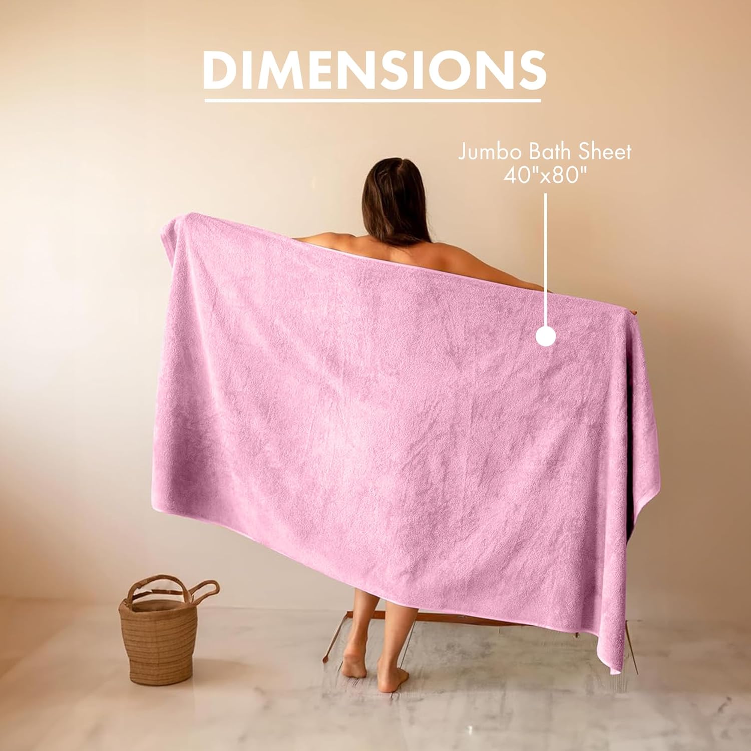 Premium Turkish Cotton Jumbo Bath Sheet Towel 40X80" - Classic Turkish Towels