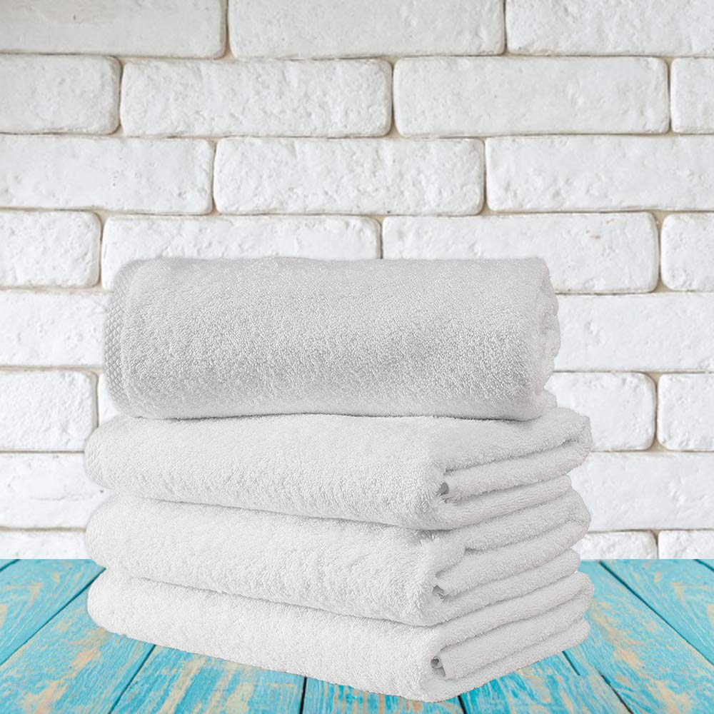 CTT - 4 Piece Bath Towel Set, 100% Turkish Cotton, Quick Dry, Absorbent & Comfy Towels for Spa & Hotel