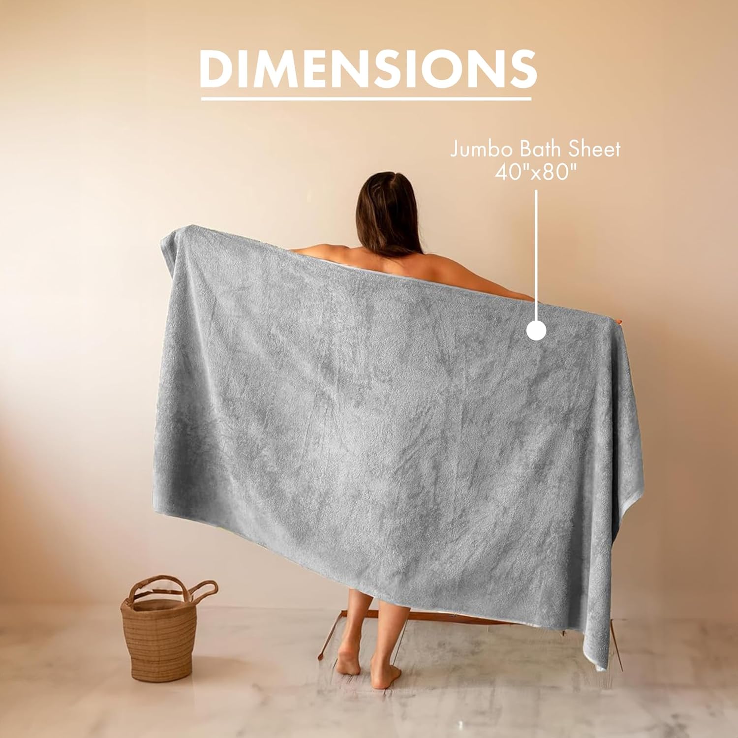 Premium Turkish Cotton Jumbo Bath Sheet Towel 40X80" - Classic Turkish Towels