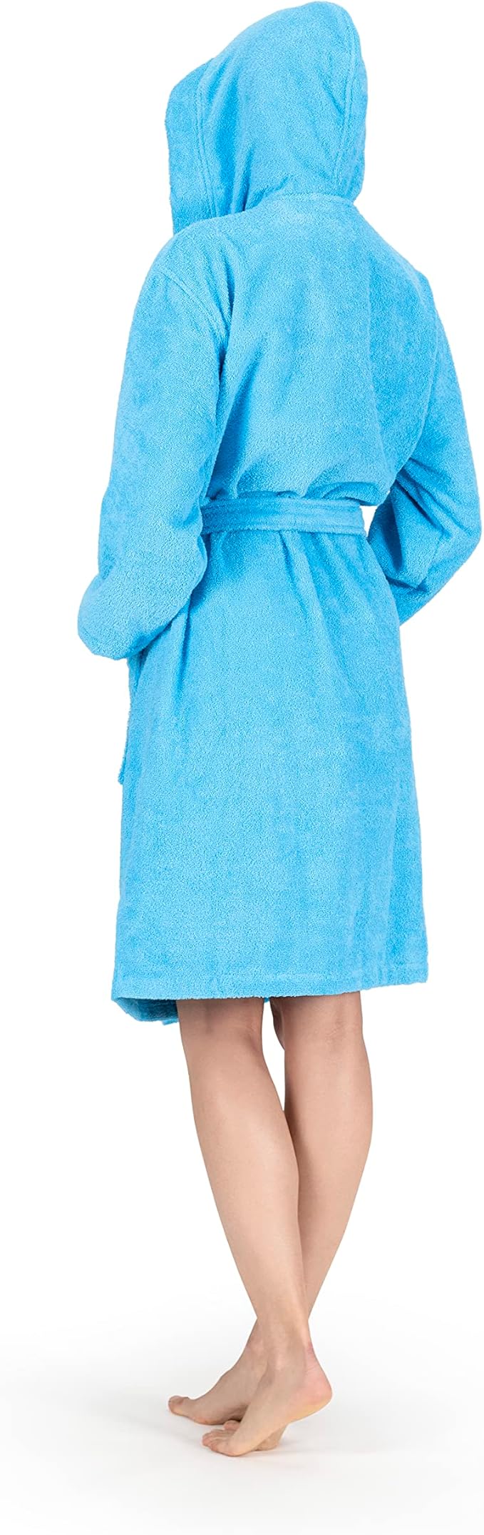 NINE WEST Unisex Bathrobe, 100% Turkish Cotton Hooded Terry Robe, High Absorbent & Quick Dry