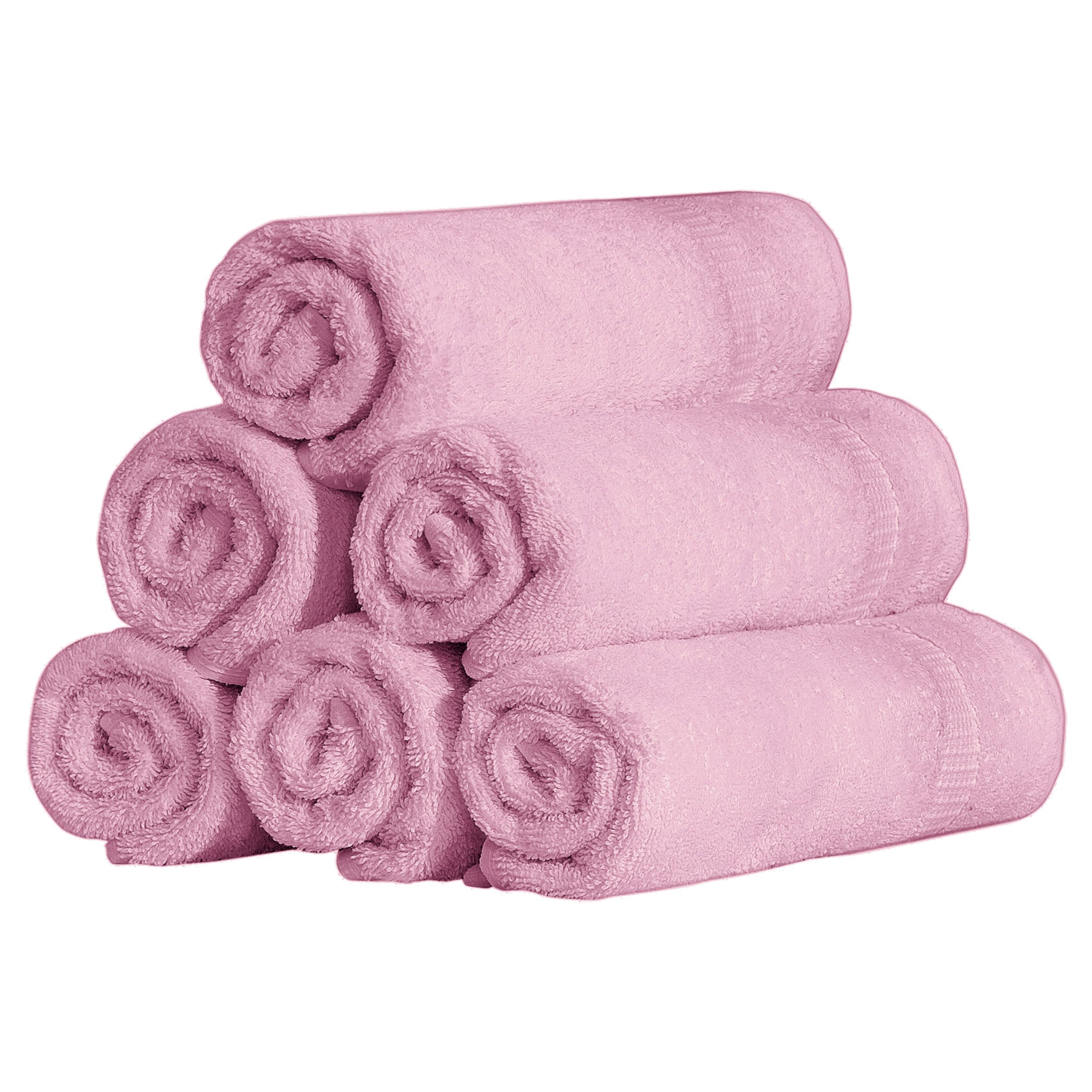 SALBAKOS - 100% Turkish Cotton Hand Towels Set 6 Pieces 16"x30" | Quick Dry, Absorbent & Soft Towels for Hotel & Spa