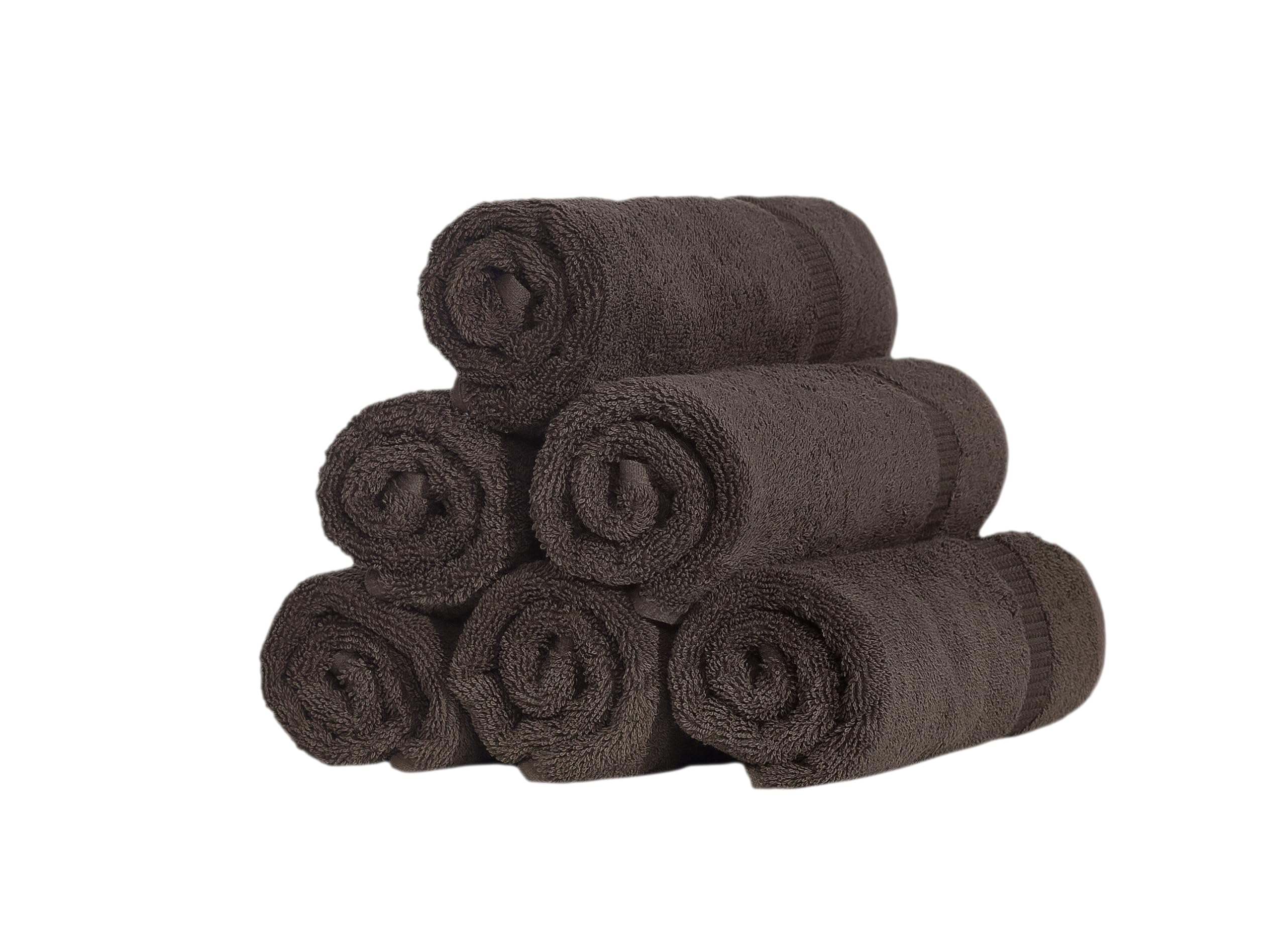 SALBAKOS - 100% Turkish Cotton Hand Towels Set 6 Pieces 16"x30" | Quick Dry, Absorbent & Soft Towels for Hotel & Spa