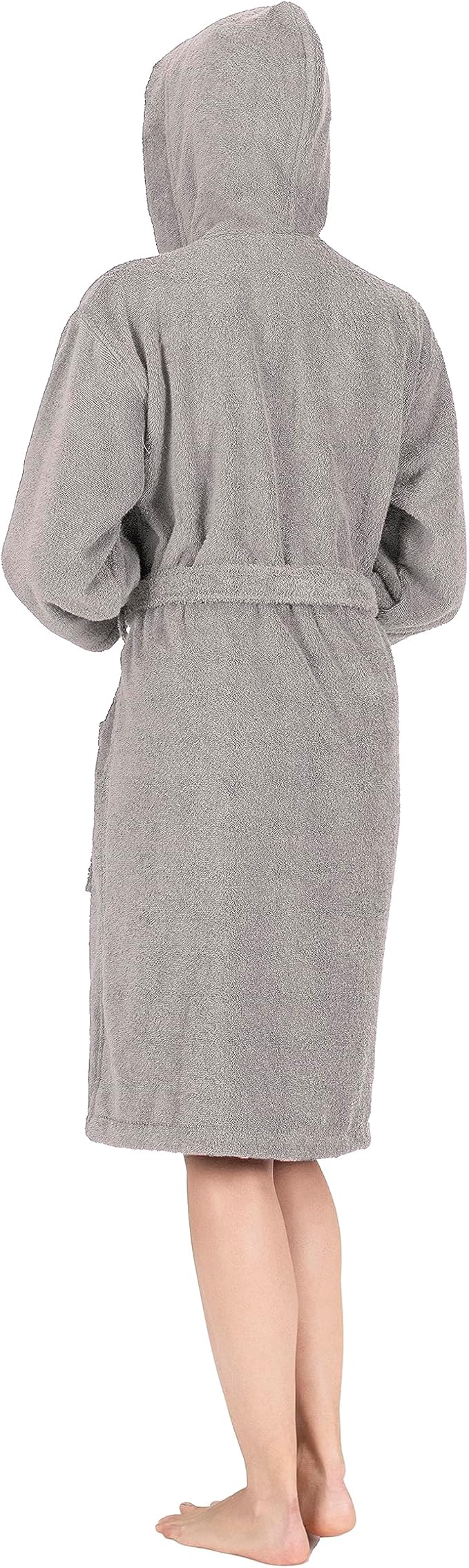 NINE WEST Unisex Bathrobe, 100% Turkish Cotton Hooded Terry Robe, High Absorbent & Quick Dry