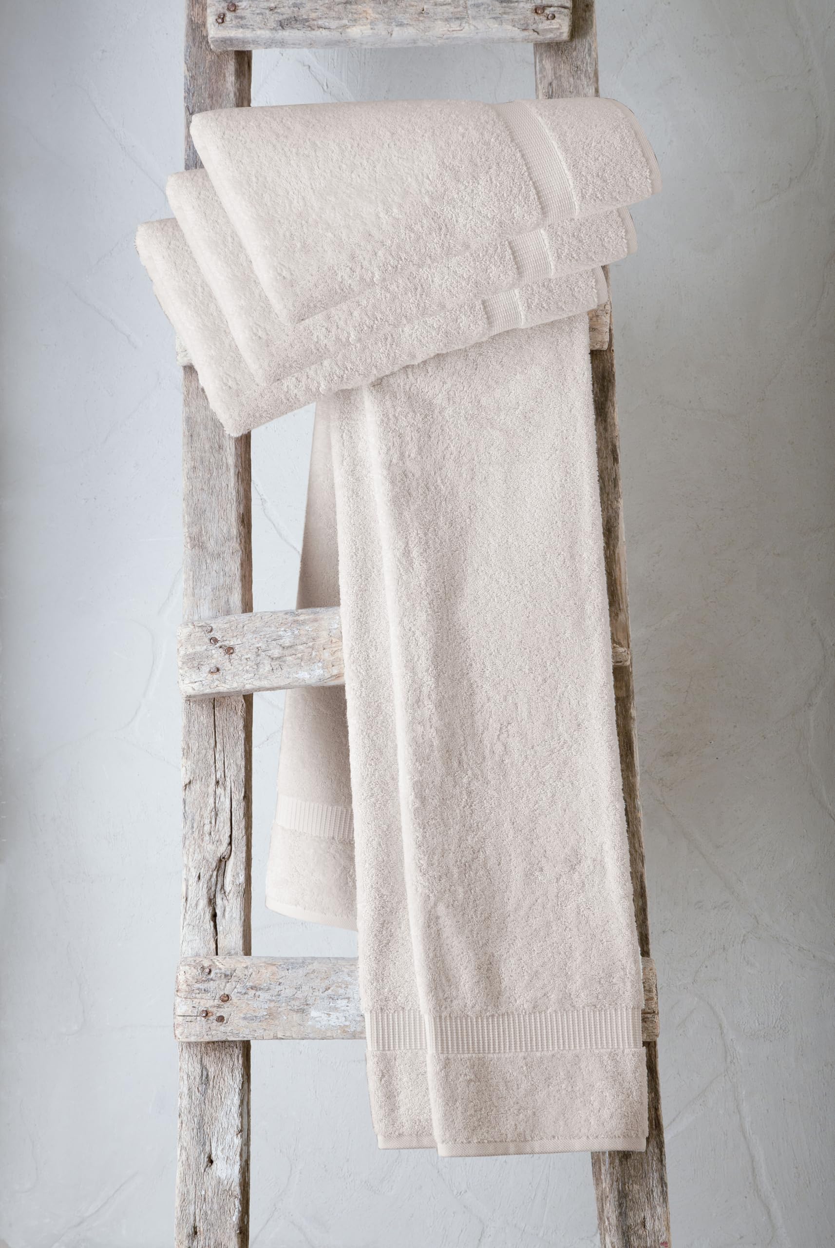 SALBAKOS - 100% Turkish Cotton Hand Towels Set 6 Pieces 16"x30" | Quick Dry, Absorbent & Soft Towels for Hotel & Spa