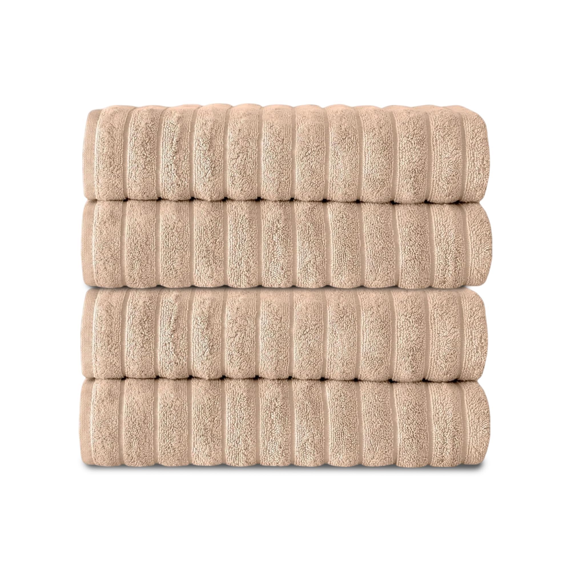 Brampton Premium 4 Piece Turkish Cotton Bath Towels 27"x54" | Ultra-Soft, Absorbent Towels for Spa & Hotel