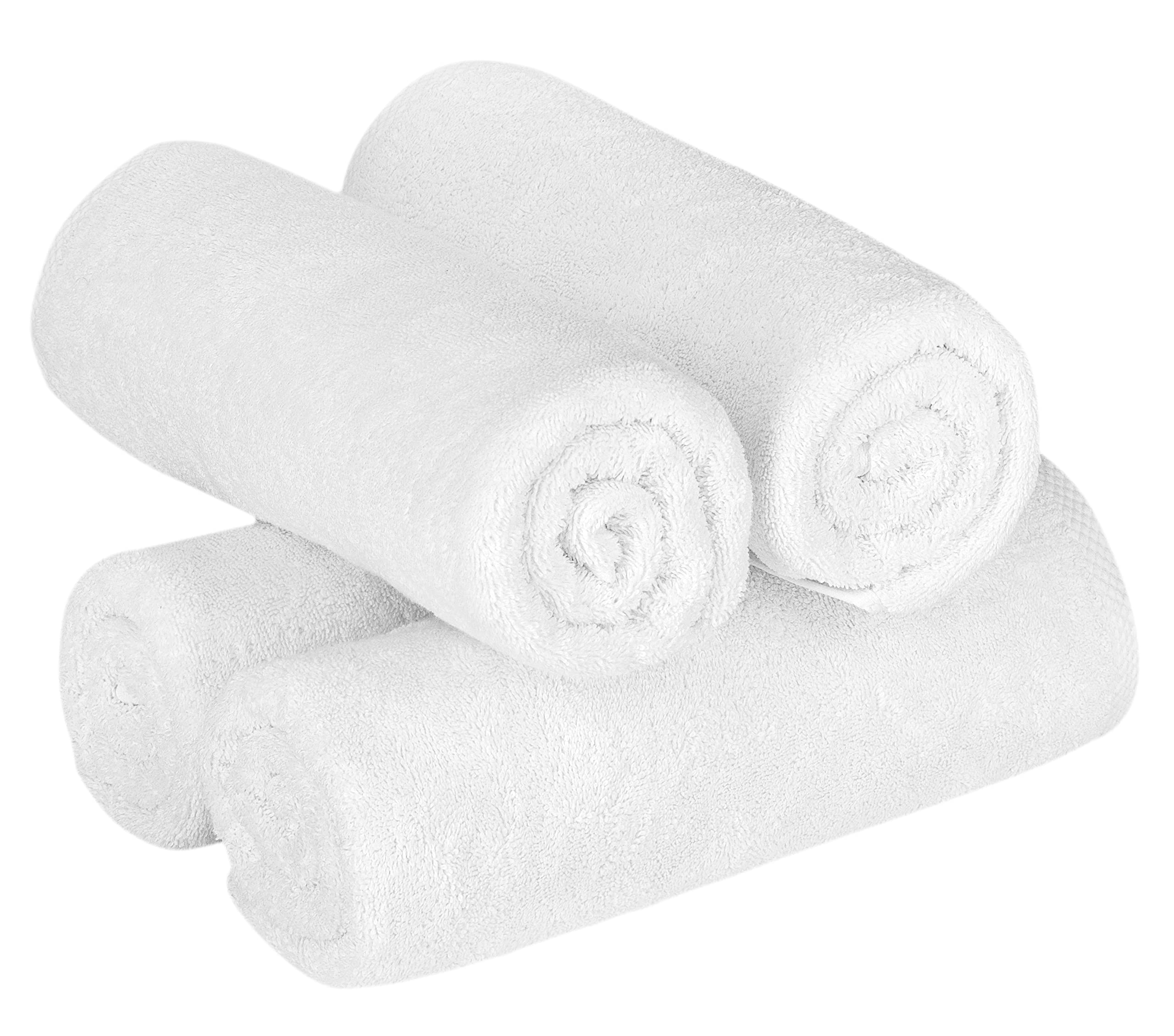 CTT - 4 Piece Bath Towel Set, 100% Turkish Cotton, Quick Dry, Absorbent & Comfy Towels for Spa & Hotel