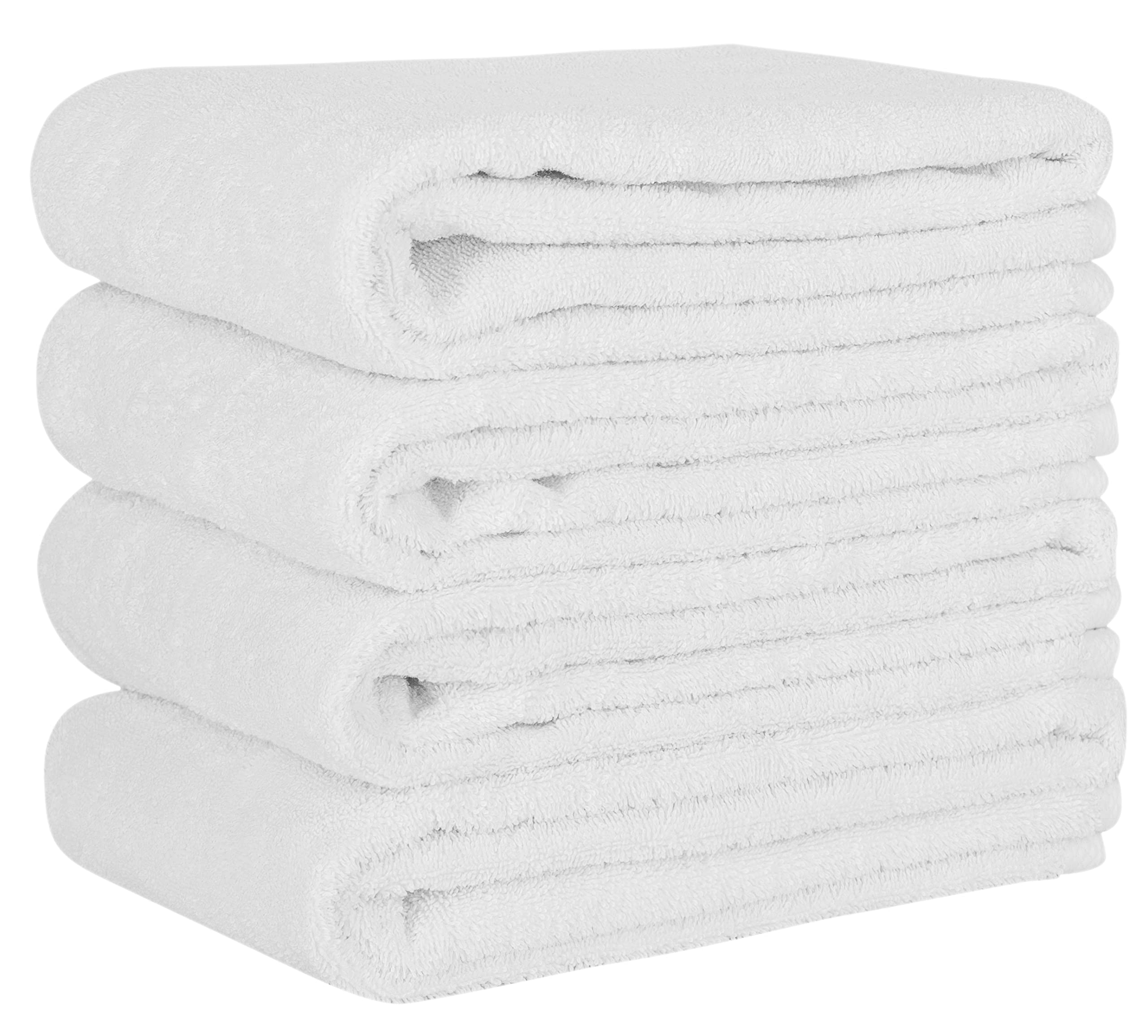 CTT - 4 Piece Bath Towel Set, 100% Turkish Cotton, Quick Dry, Absorbent & Comfy Towels for Spa & Hotel