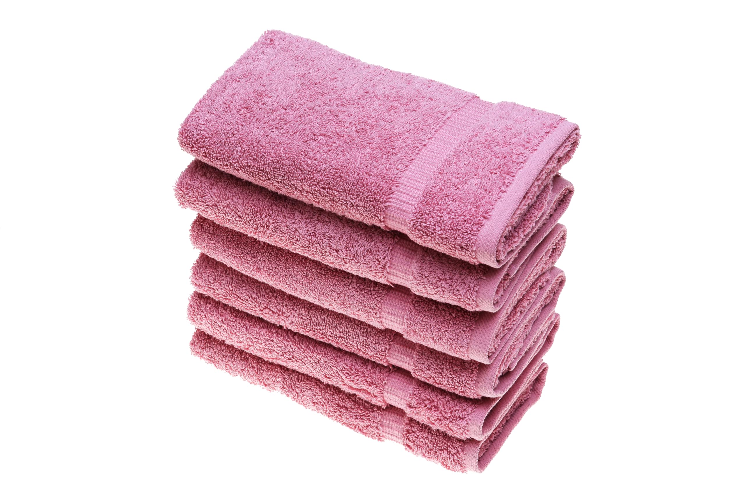 SALBAKOS - 100% Turkish Cotton Hand Towels Set 6 Pieces 16"x30" | Quick Dry, Absorbent & Soft Towels for Hotel & Spa