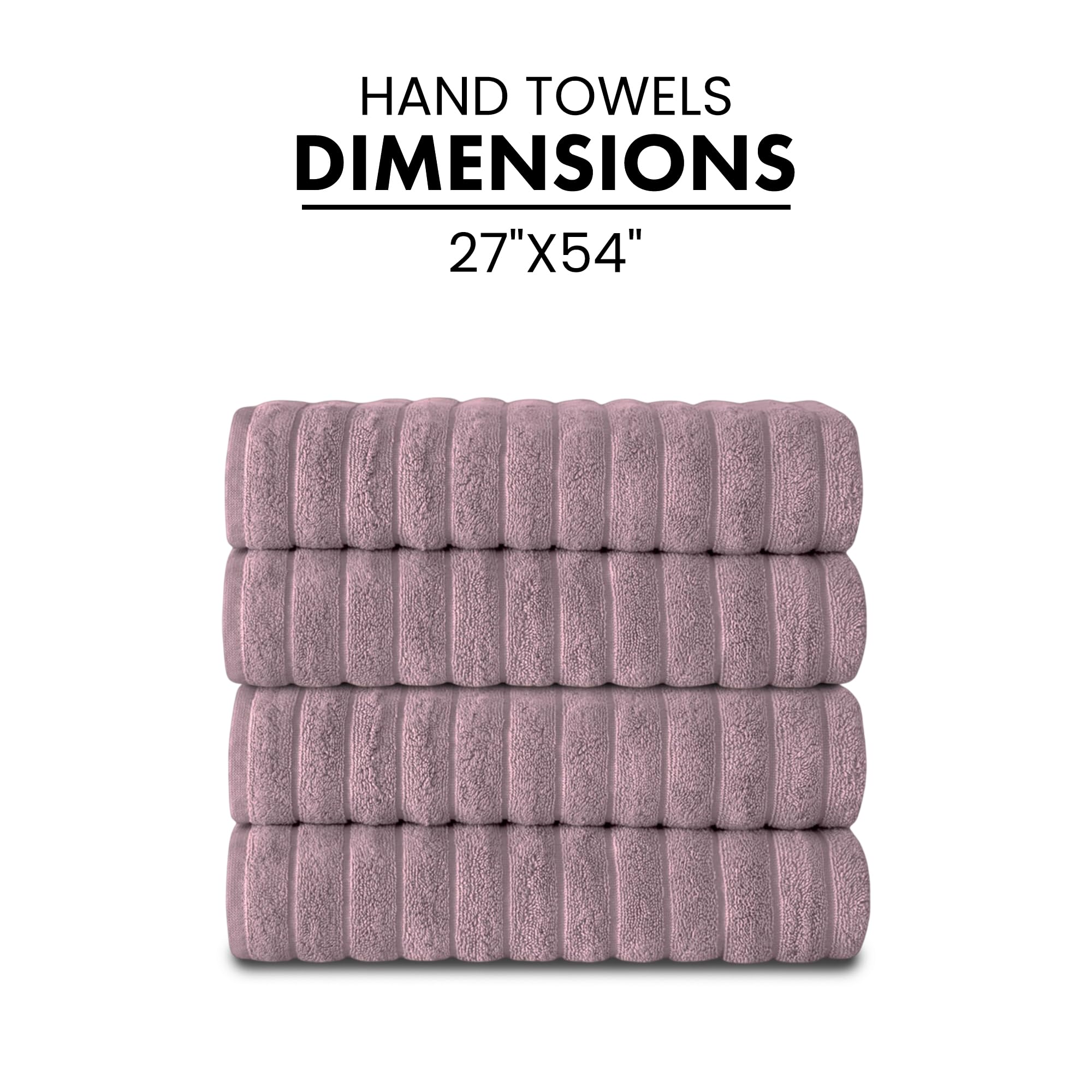 Brampton Premium 4 Piece Turkish Cotton Bath Towels 27"x54" | Ultra-Soft, Absorbent Towels for Spa & Hotel