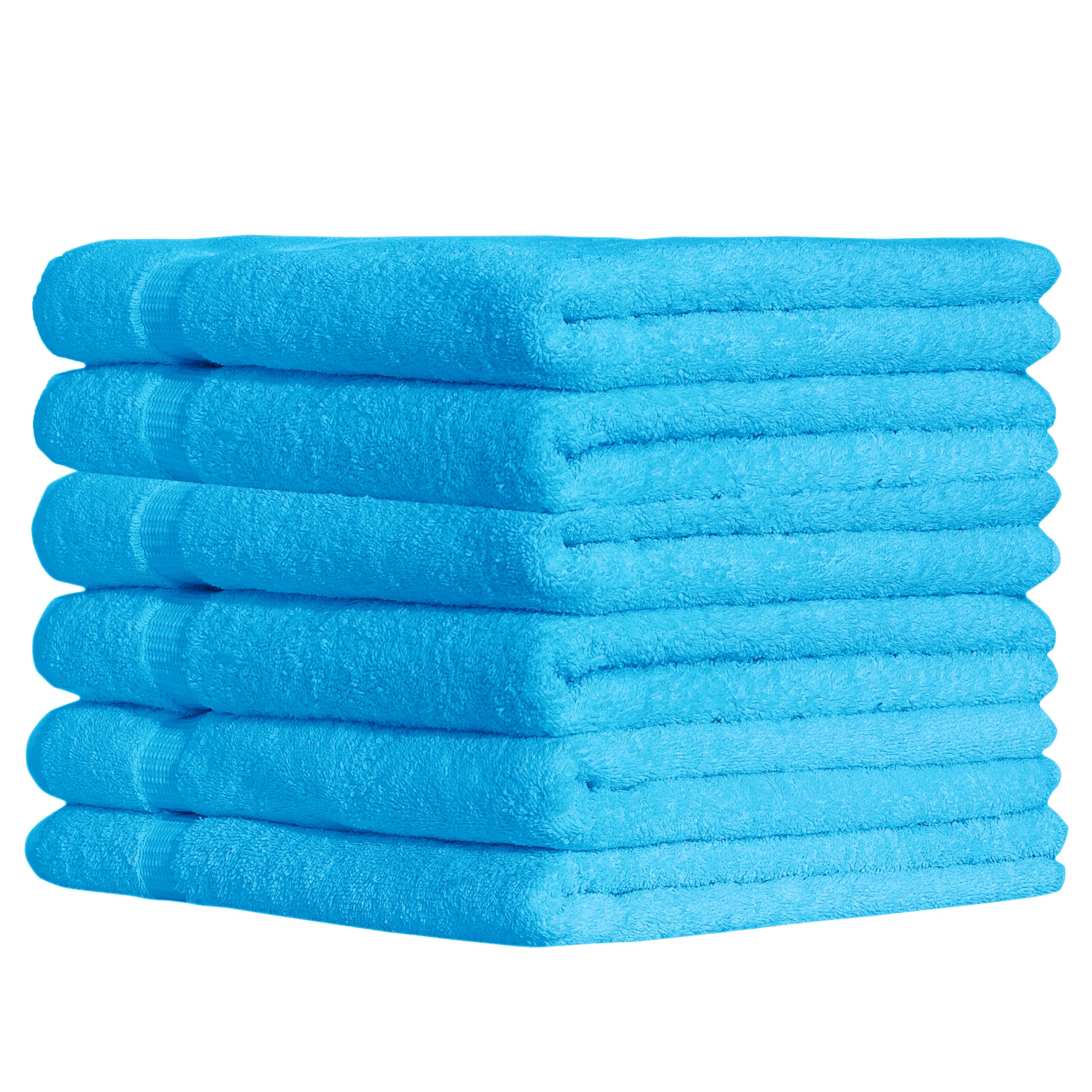 SALBAKOS - 100% Turkish Cotton Hand Towels Set 6 Pieces 16"x30" | Quick Dry, Absorbent & Soft Towels for Hotel & Spa