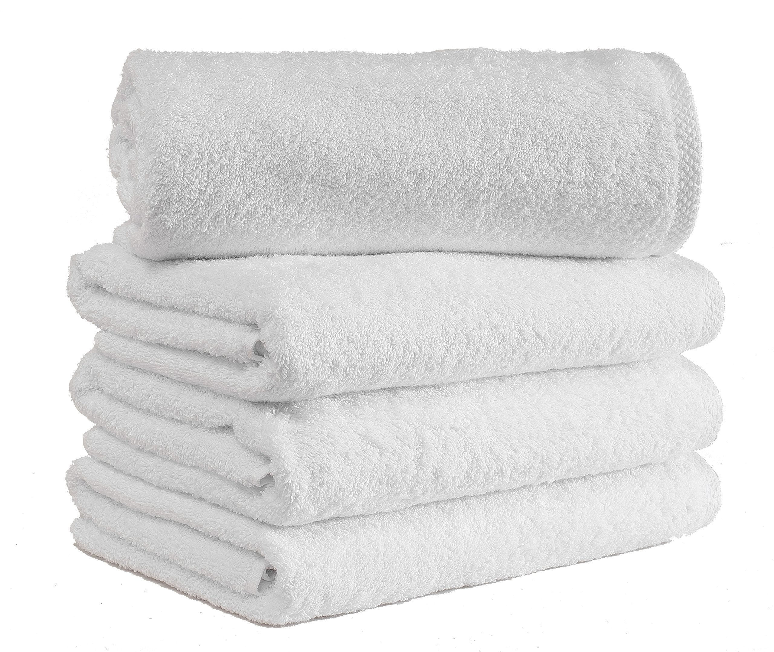 CTT - 4 Piece Bath Towel Set, 100% Turkish Cotton, Quick Dry, Absorbent & Comfy Towels for Spa & Hotel