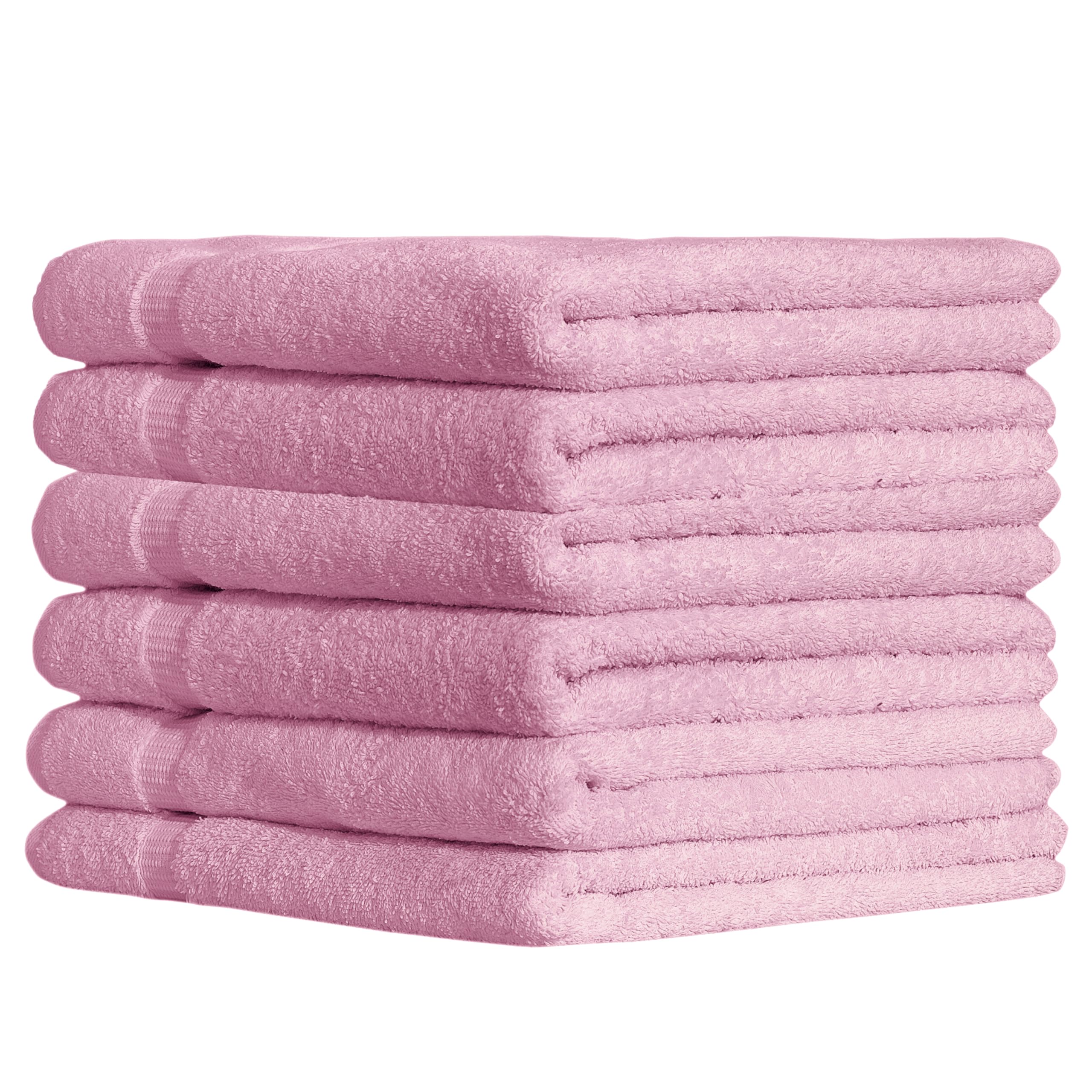 SALBAKOS - 100% Turkish Cotton Hand Towels Set 6 Pieces 16"x30" | Quick Dry, Absorbent & Soft Towels for Hotel & Spa