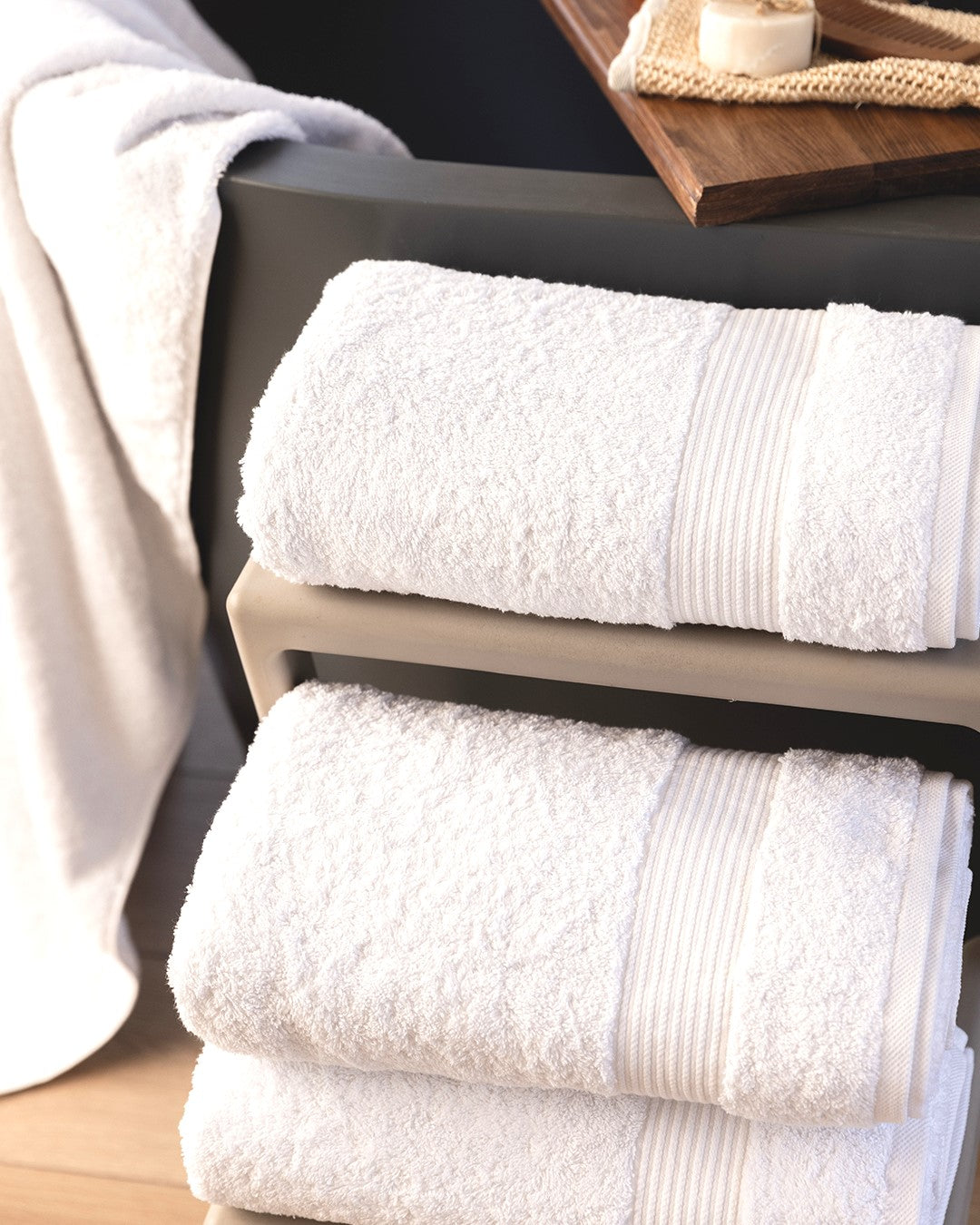 Amadeus Luxury Turkish Cotton Hotel Collection Quick Drying Bath Towels - 4 Pieces