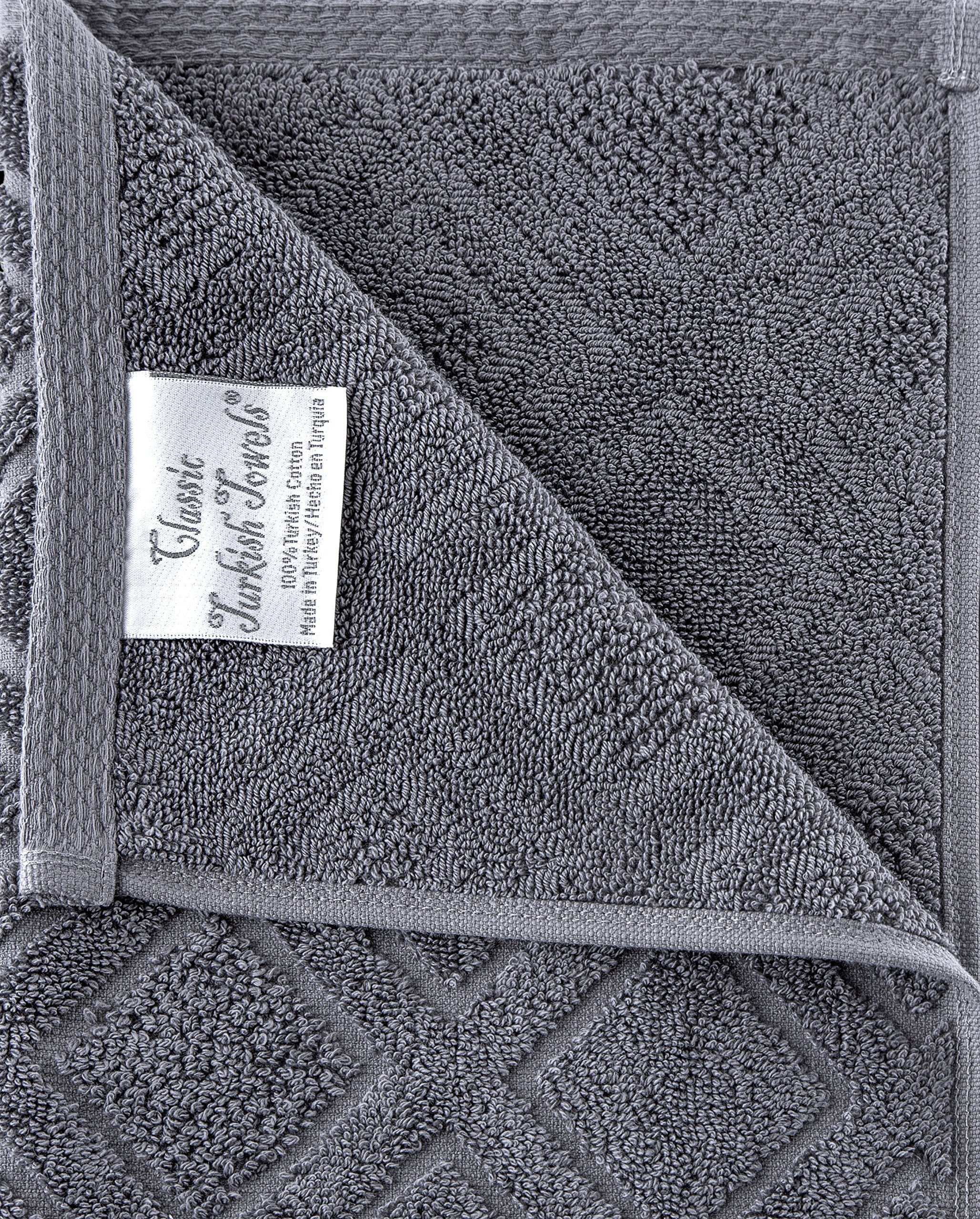 Luxury 6‑Piece Turkish Cotton Towel Set – Grey, Soft & Absorbent