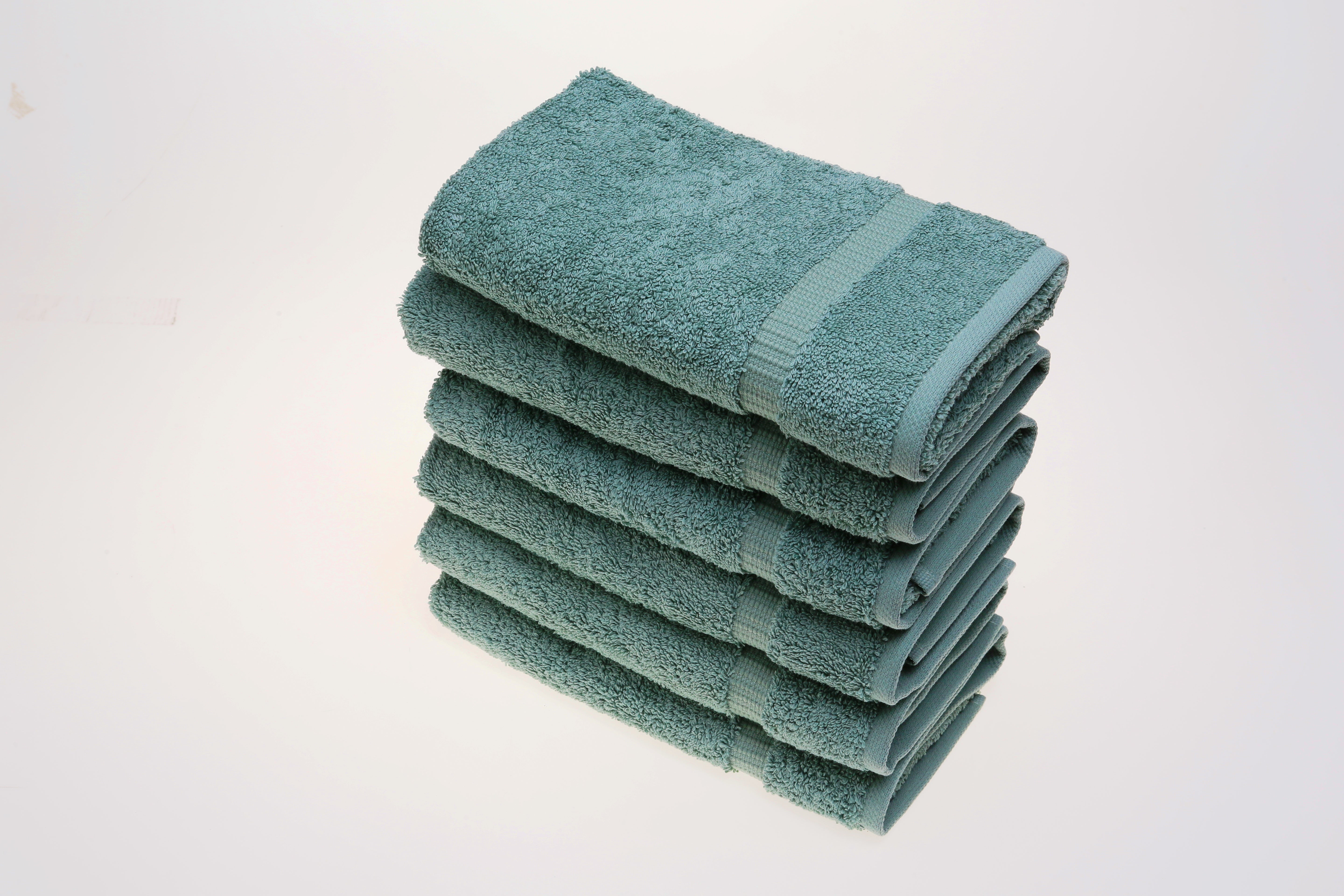 SALBAKOS - 100% Turkish Cotton Hand Towels Set 6 Pieces 16"x30" | Quick Dry, Absorbent & Soft Towels for Hotel & Spa - Classic Turkish Towels
