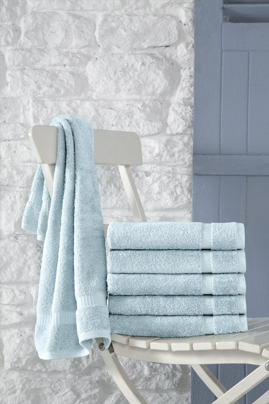 SALBAKOS - 100% Turkish Cotton Hand Towels Set 6 Pieces 16"x30" | Quick Dry, Absorbent & Soft Towels for Hotel & Spa