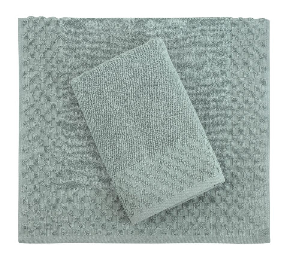 2 Piece Cotton Bath Mat Set - Non-Slip & Absorbent Bathroom Rugs | Machine Washable 100% Cotton Bath Mats (20"x34") - Classic Turkish Towels