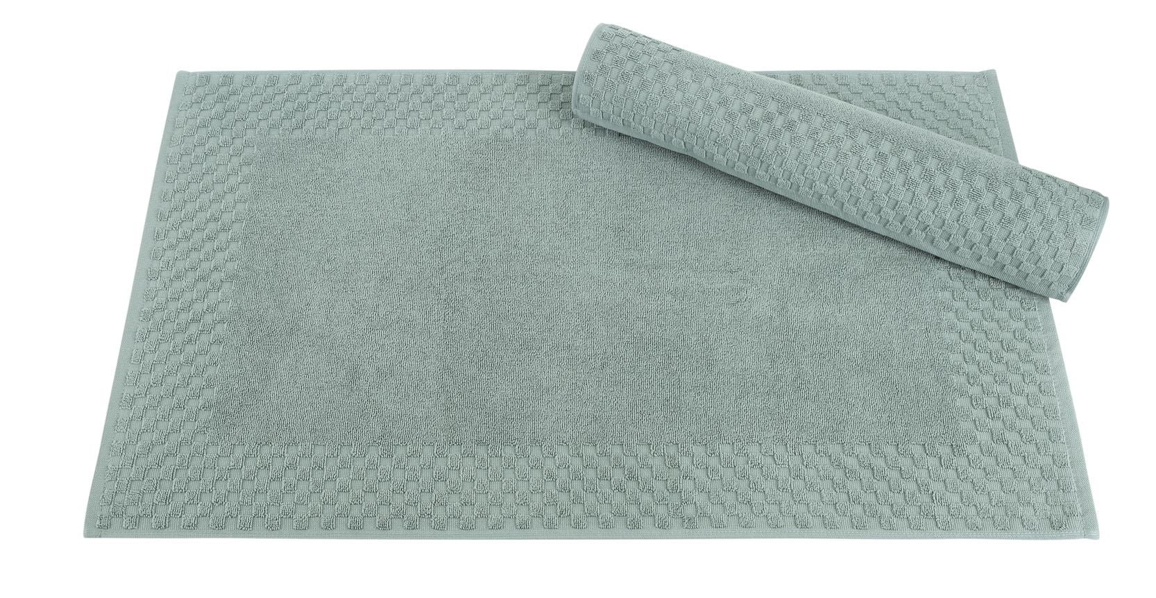 2 Piece Cotton Bath Mat Set - Non-Slip & Absorbent Bathroom Rugs | Machine Washable 100% Cotton Bath Mats (20