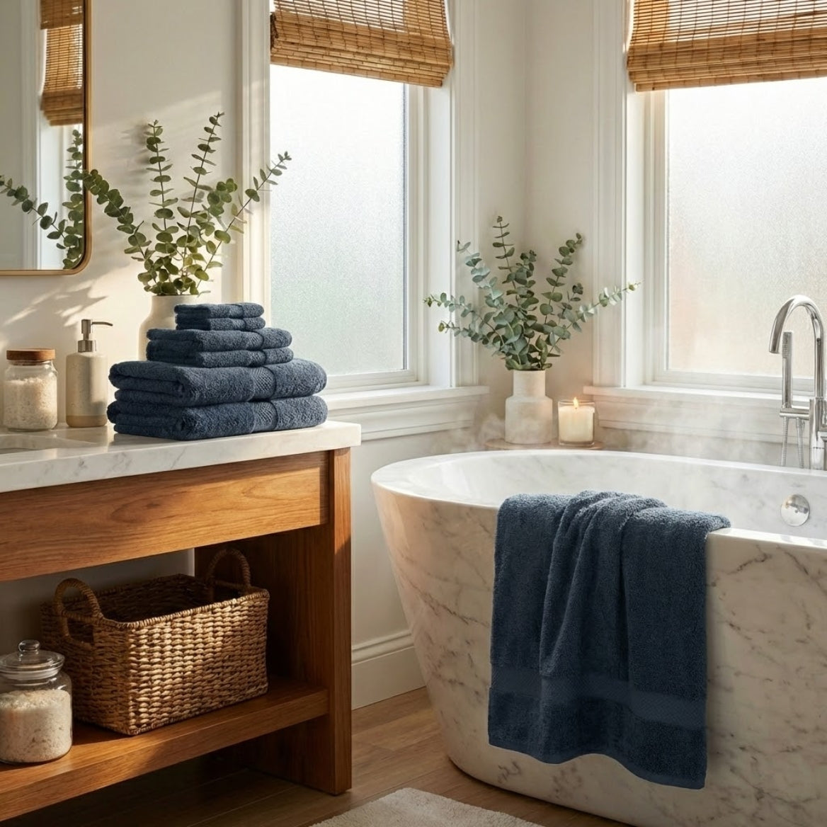 Towels Beyond - Luxury 8 Piece Towel Set for Bathroom, 100% Turkish Micro Cotton, Quick Dry, Soft and Absorbent Bath Towels, Hand Towels, and Washcloths, Madison Collection - Classic Turkish Towels