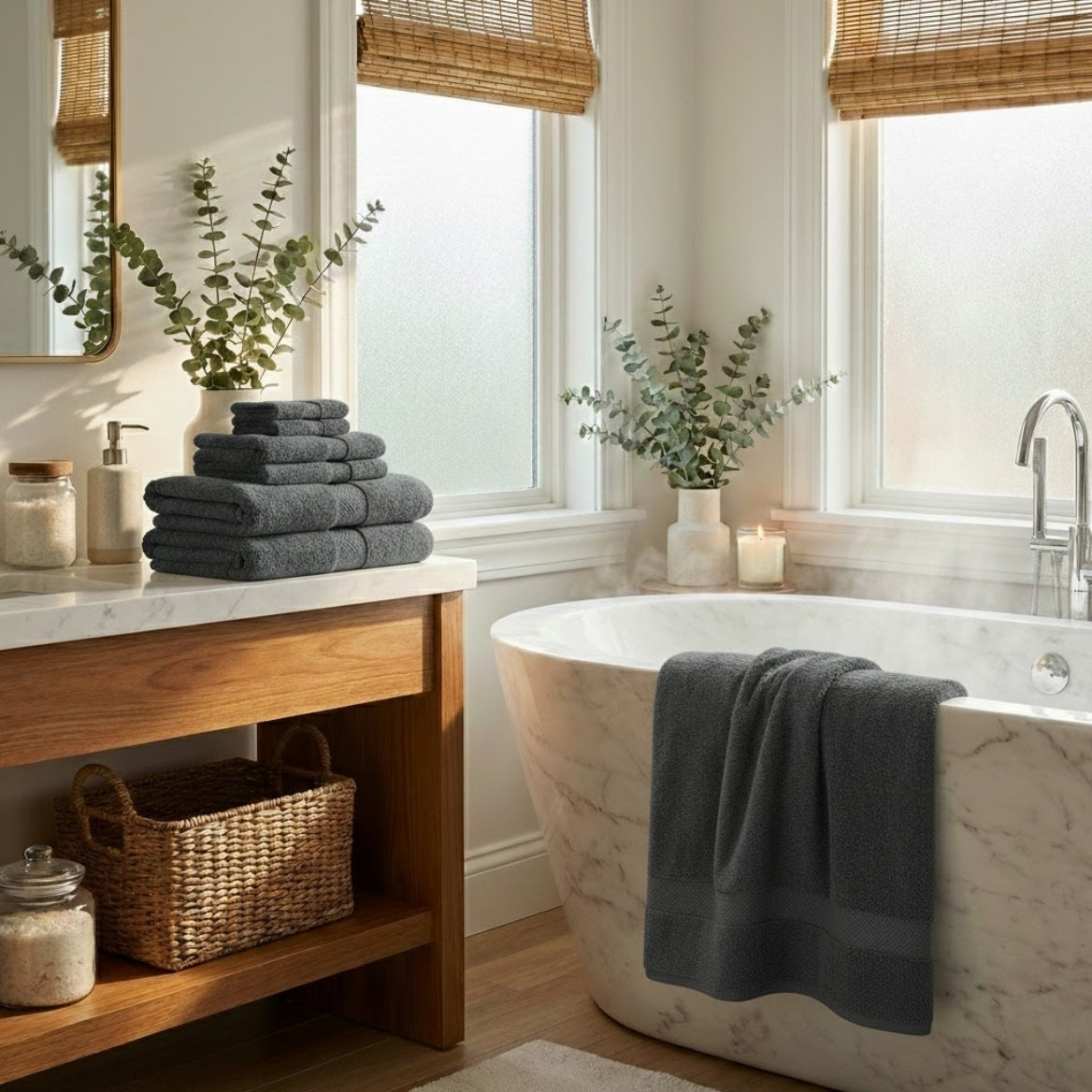 Towels Beyond - Luxury 8 Piece Towel Set for Bathroom, 100% Turkish Micro Cotton, Quick Dry, Soft and Absorbent Bath Towels, Hand Towels, and Washcloths, Madison Collection - Classic Turkish Towels