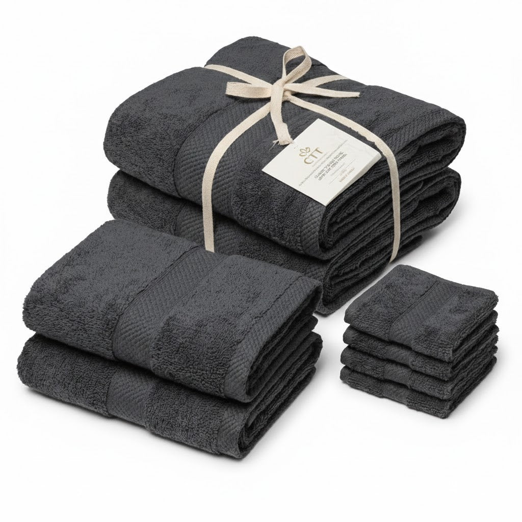 Towels Beyond - Luxury 8 Piece Towel Set for Bathroom, 100% Turkish Micro Cotton, Quick Dry, Soft and Absorbent Bath Towels, Hand Towels, and Washcloths, Madison Collection - Classic Turkish Towels