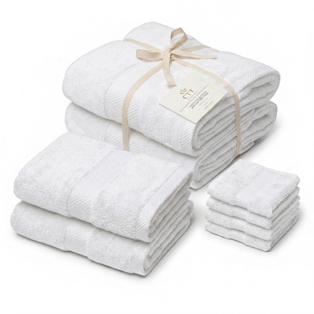 Towels Beyond - Luxury 8 Piece Towel Set for Bathroom, 100% Turkish Micro Cotton, Quick Dry, Soft and Absorbent Bath Towels, Hand Towels, and Washcloths, Madison Collection - Classic Turkish Towels