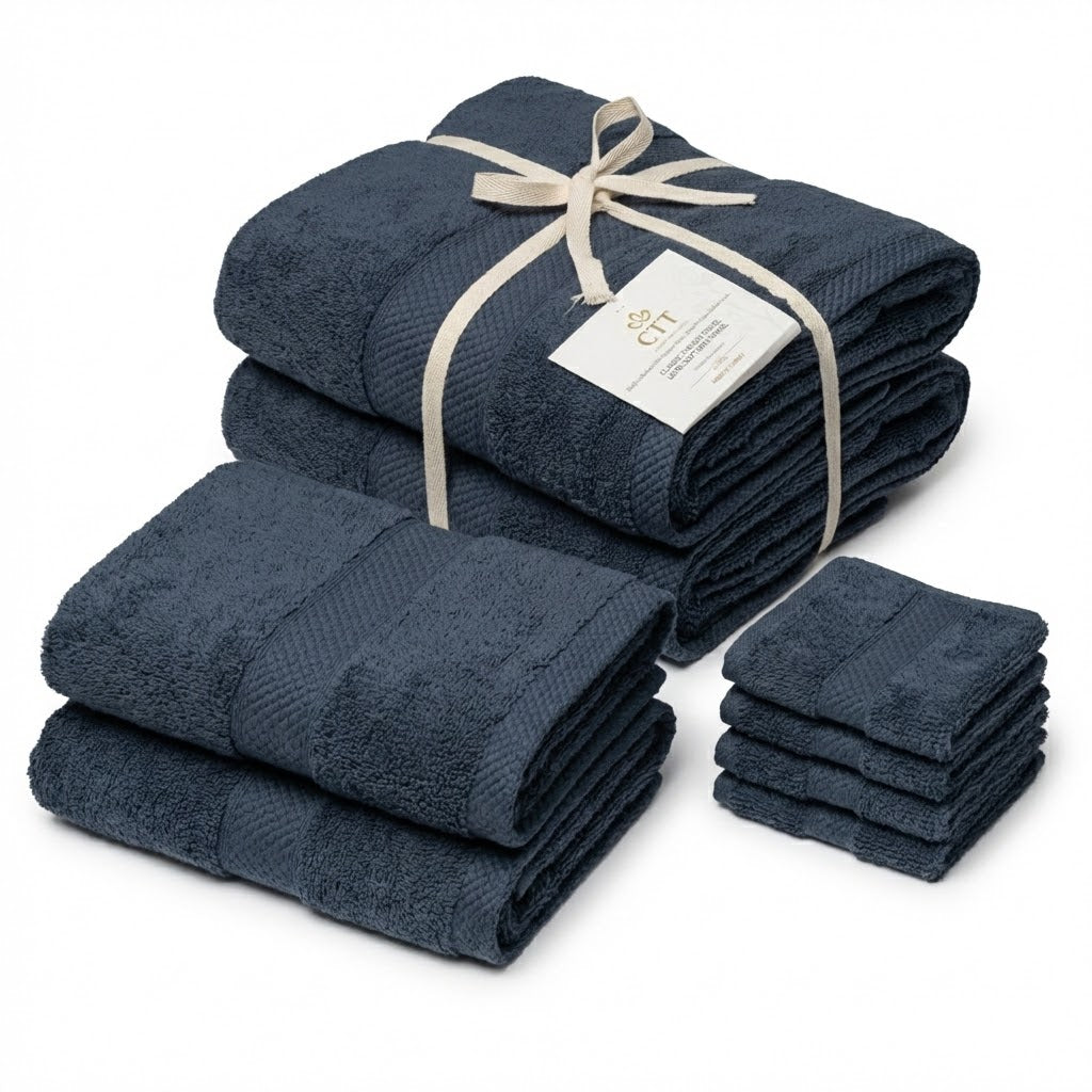 Towels Beyond - Luxury 8 Piece Towel Set for Bathroom, 100% Turkish Micro Cotton, Quick Dry, Soft and Absorbent Bath Towels, Hand Towels, and Washcloths, Madison Collection - Classic Turkish Towels