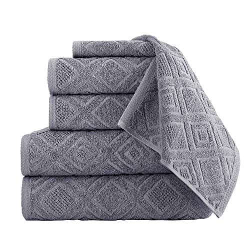 Classic Turkish Towels - Luxury Towel Set for Bathroom, 100% Turkish Cotton, Quick Dry, Soft and Absorbent Bath Towels, Hand Towels, and Washcloths, Larue Collection - Classic Turkish Towels