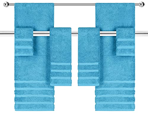 Towels Beyond Luxury 6 Piece Towel Set - 100% USA Cotton, Very Soft and Super Absorbent Bath Towels, Hand Towels, and Washcloths - Classic Turkish Towels