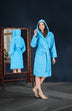NINE WEST - Hooded Terry Robe  - 100% Turkish Cotton - Classic Turkish Towels