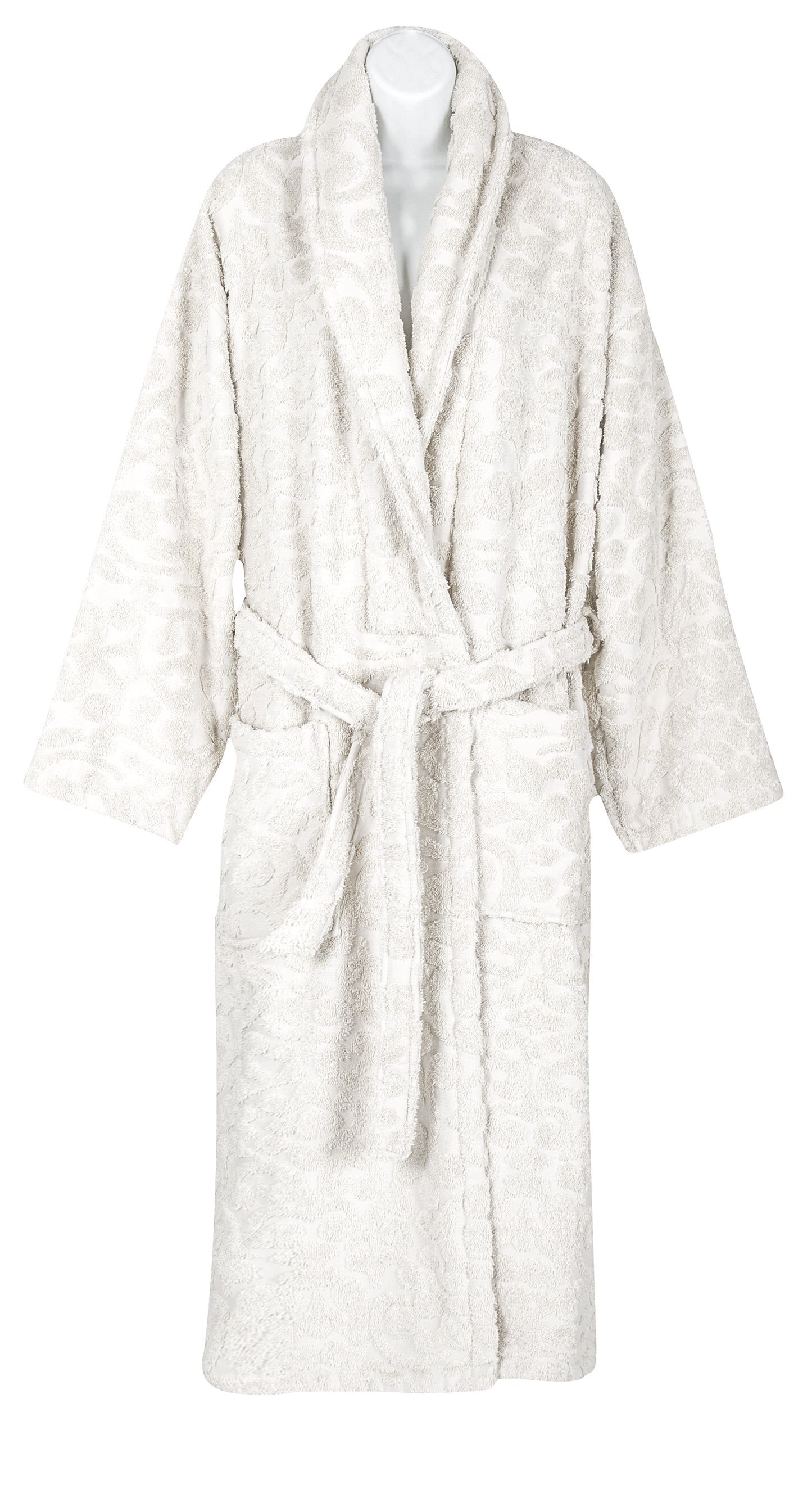 Duchene Jacquard Turkish Cotton Bathrobe - Classic Turkish Towels