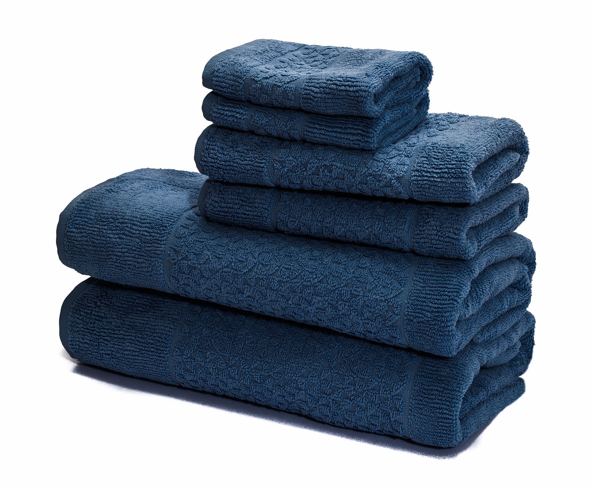 Mei-Tal Turkish Cotton Jacquard Towel Set of 6 - Classic Turkish Towels