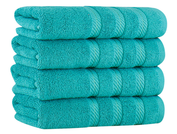 Antalya Turkish Cotton Hand Towels - 4 Pieces - Classic Turkish Towels