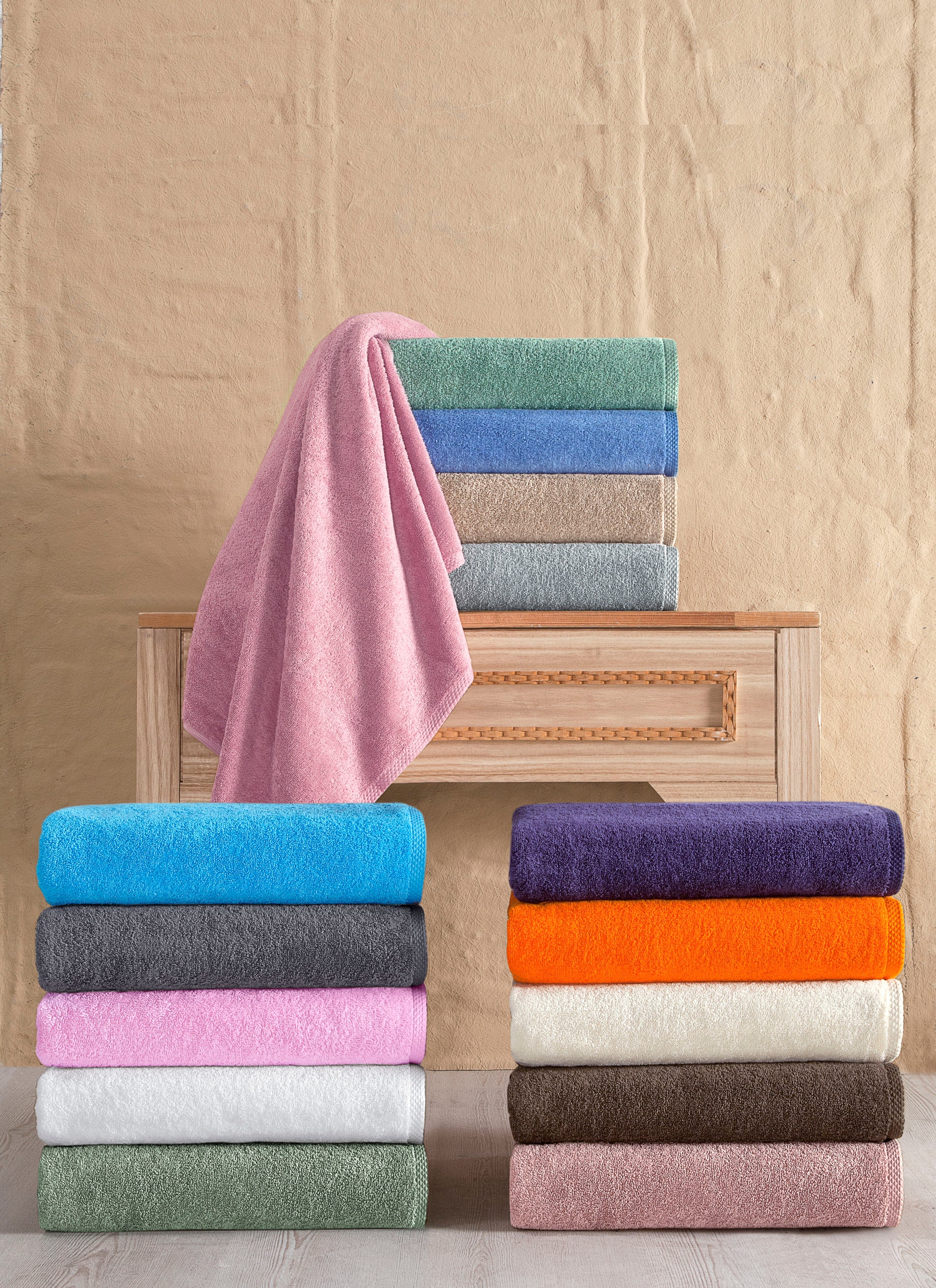 Hospitality Turkish Cotton Hotel Collection Family Towel Set of 8