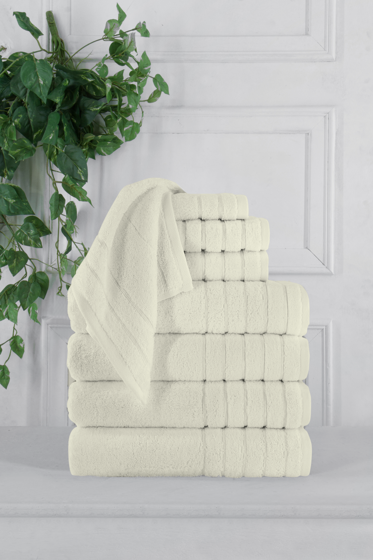 Classic Turkish Towels Luxury Plush 6-Piece Towel Set - Soft and Comfy  Ultimate Bathroom Towels Made with 100% Turkish Cotton (Beige)