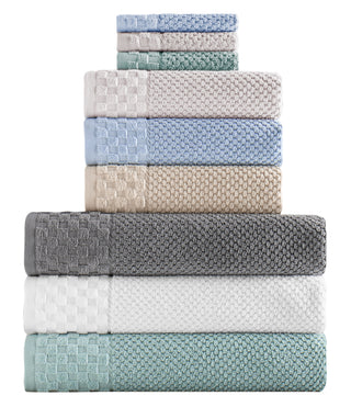 Boston Turkish Cotton Elegant Towel Set of 6 - Best Design Award - Classic Turkish Towels