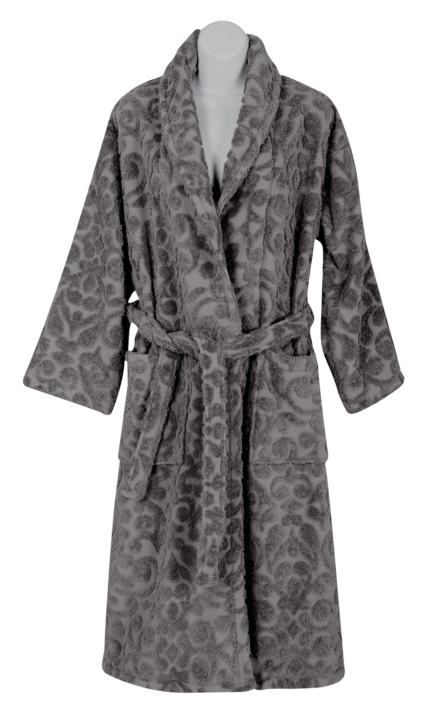 Duchene Jacquard Turkish Cotton Bathrobe - Classic Turkish Towels